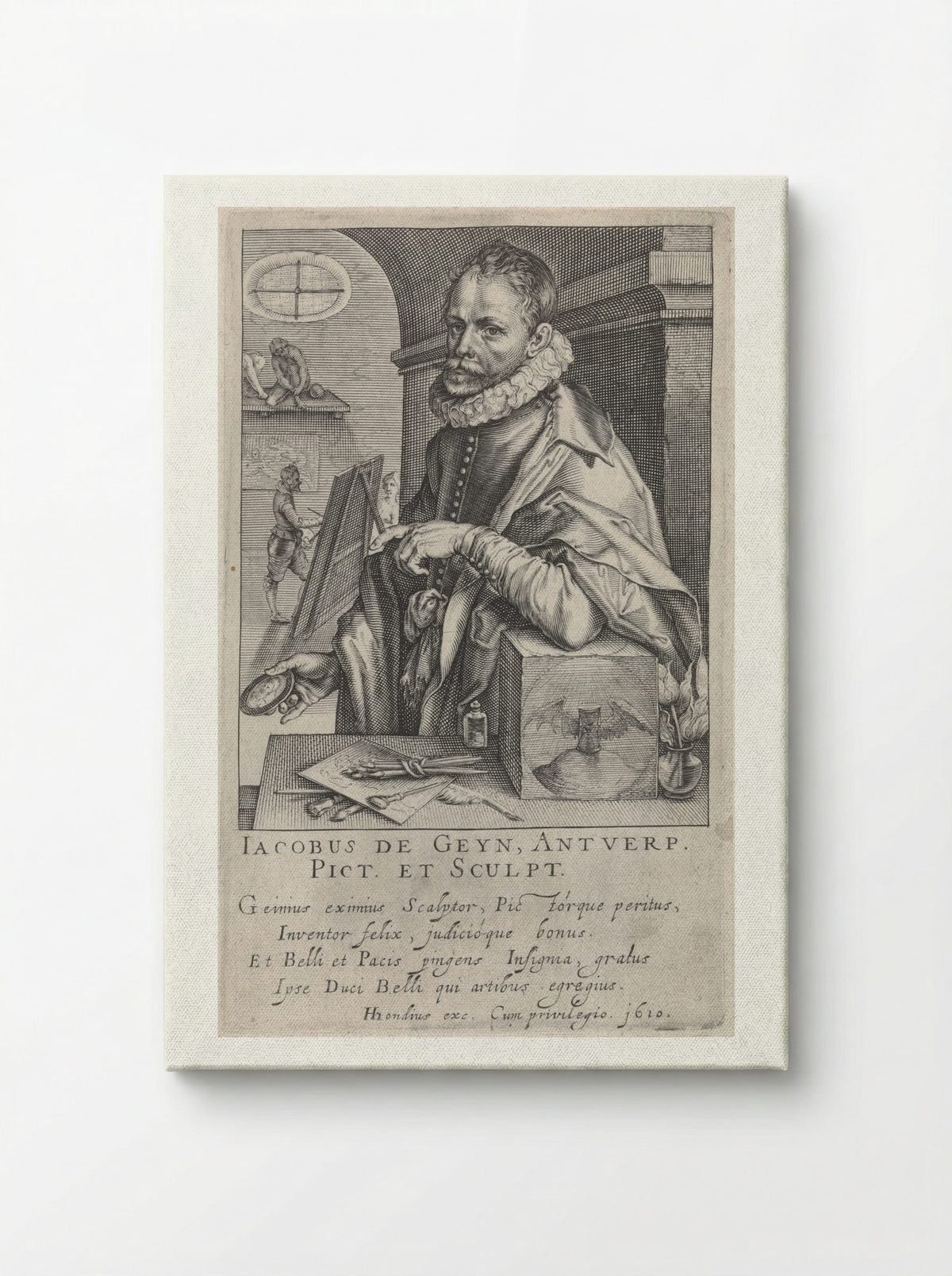 Portrait of Jacques de Gheyn II - Jacques de Gheyn II - Canvas