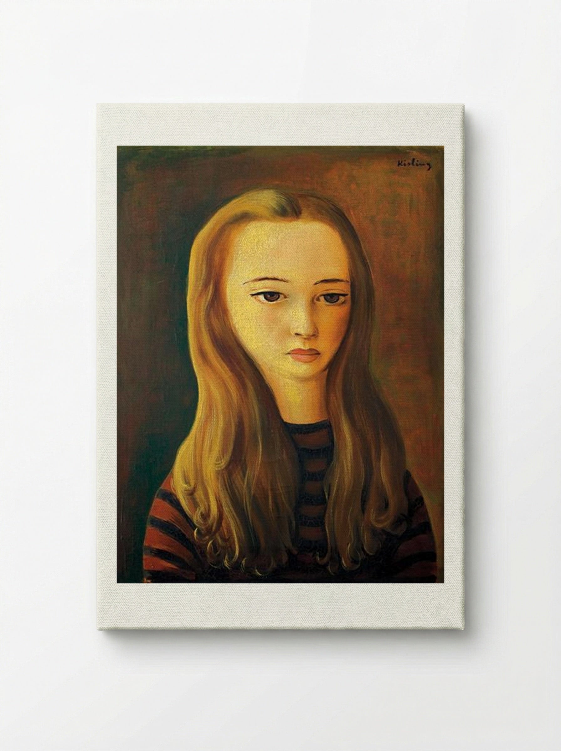 Young Girl with Long Hair - Moïse Kisling - Canvas
