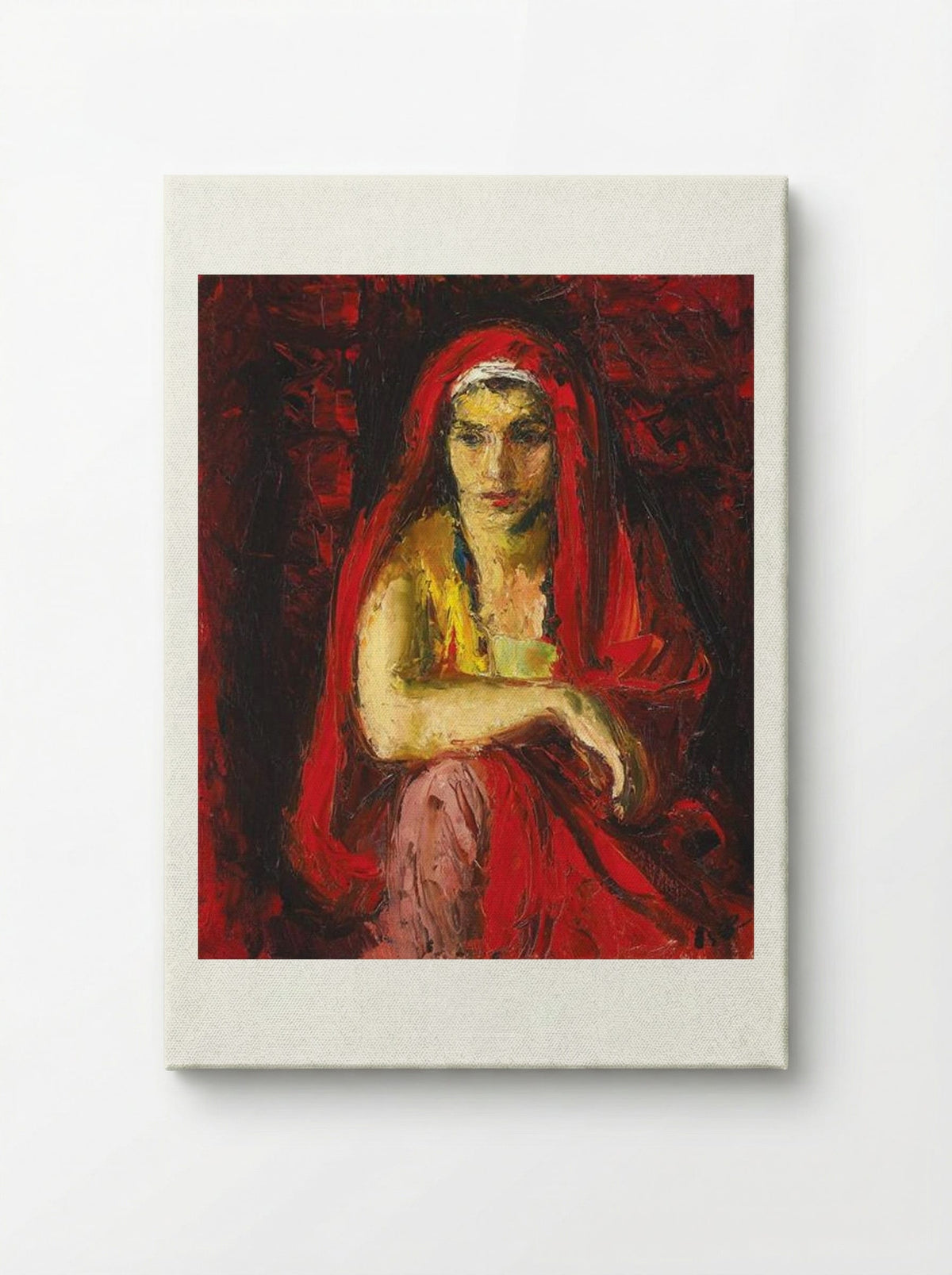The Red Shawl - Iosif Iser - Canvas