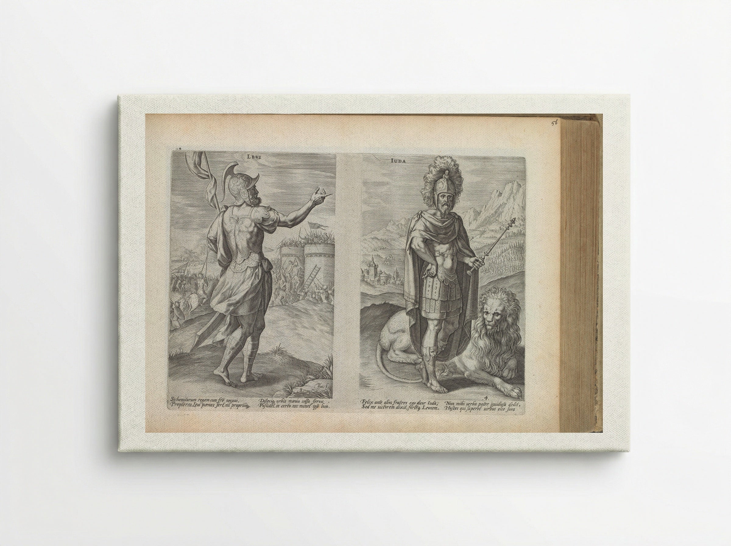 Stamvaders Levi en Juda - Claes Jansz. Visscher (II) - Canvas