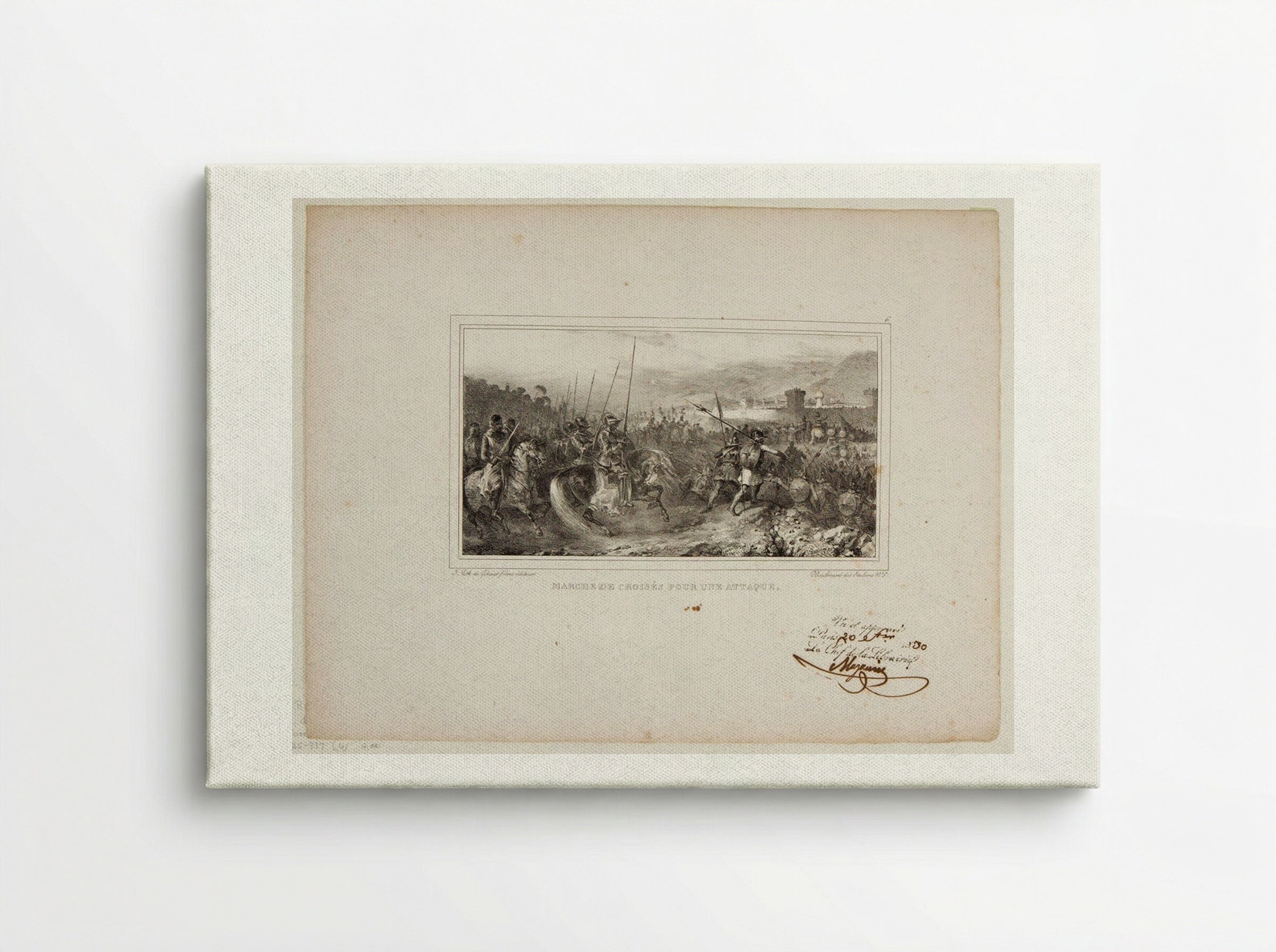 March of the Crusaders for an Attack - Denis-Auguste-Marie Raffet - Canvas