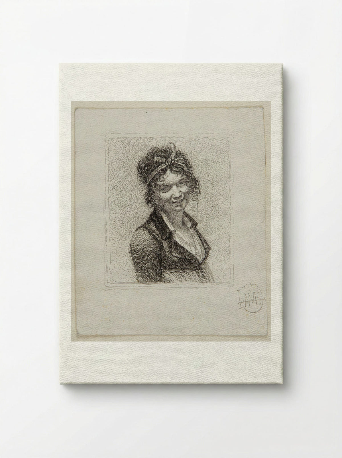 Portrait of Constance Mayer - Léopold Flameng - Canvas