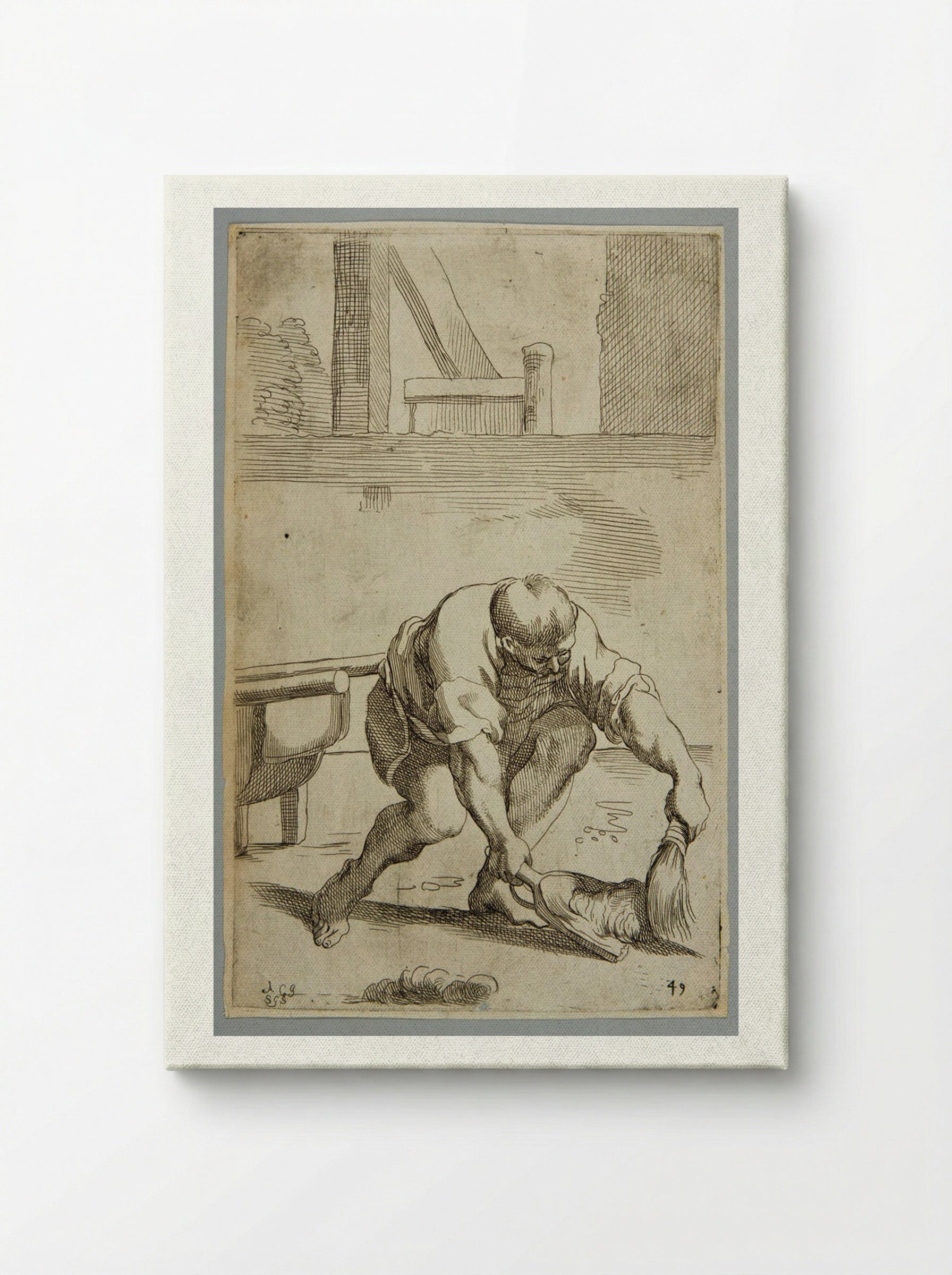 Rubbish Hauler (Plate 49) - Simon Guillain - Canvas