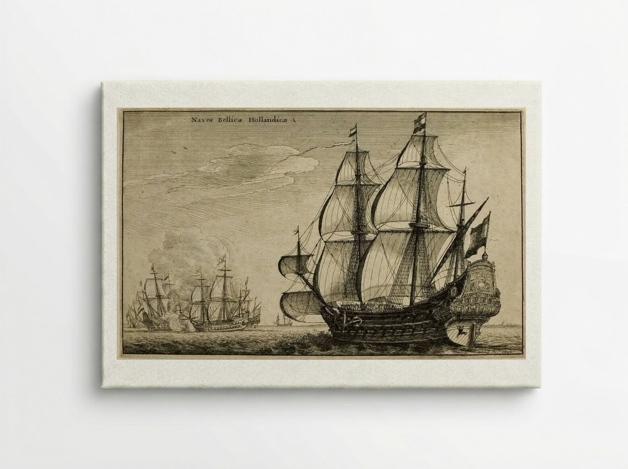 Dutch Warships - Wenceslaus Hollar - Canvas