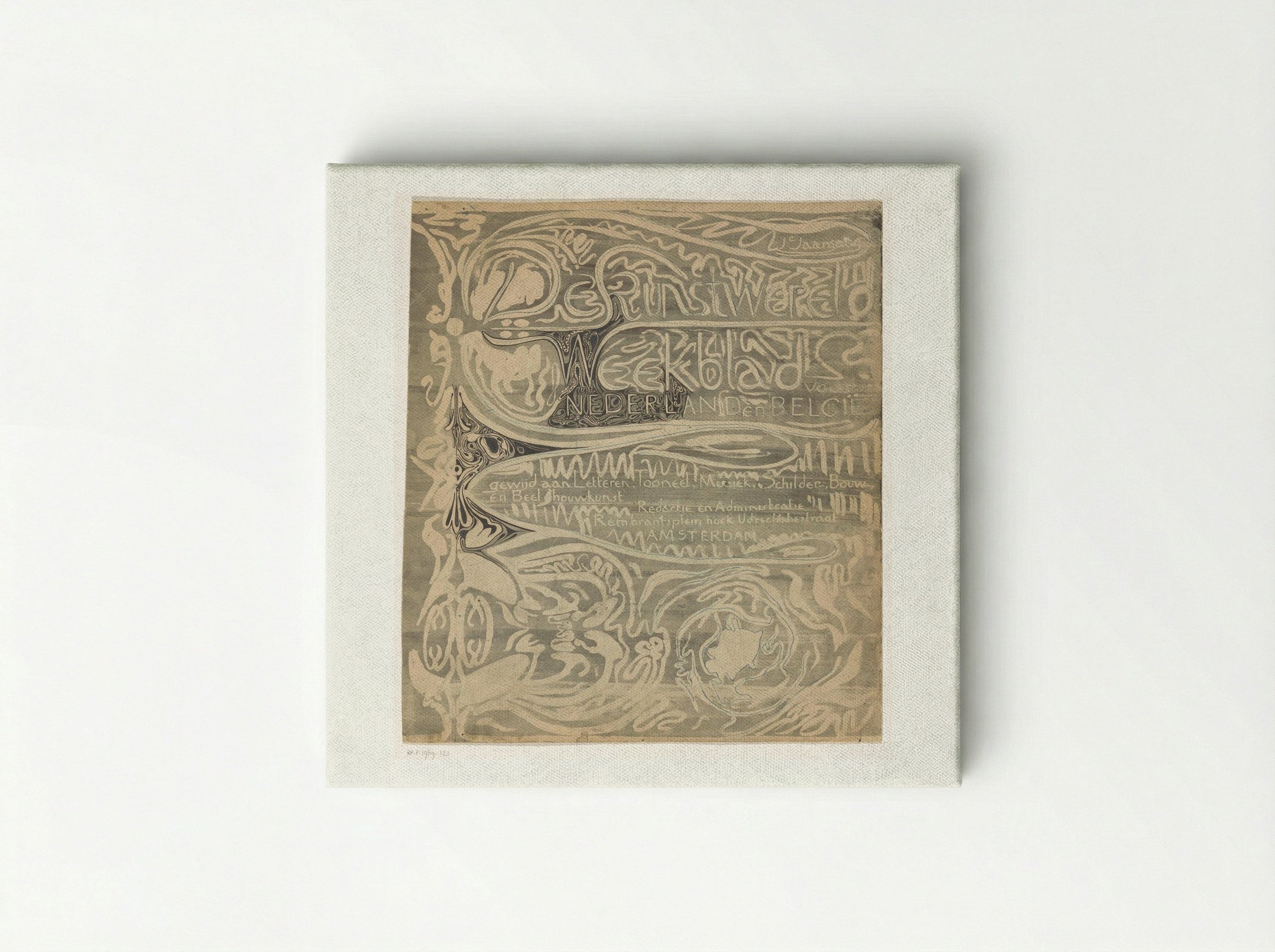 Omslagontwerp voor: De kunstwereld - Carel Adolph Lion Cachet - Canvas