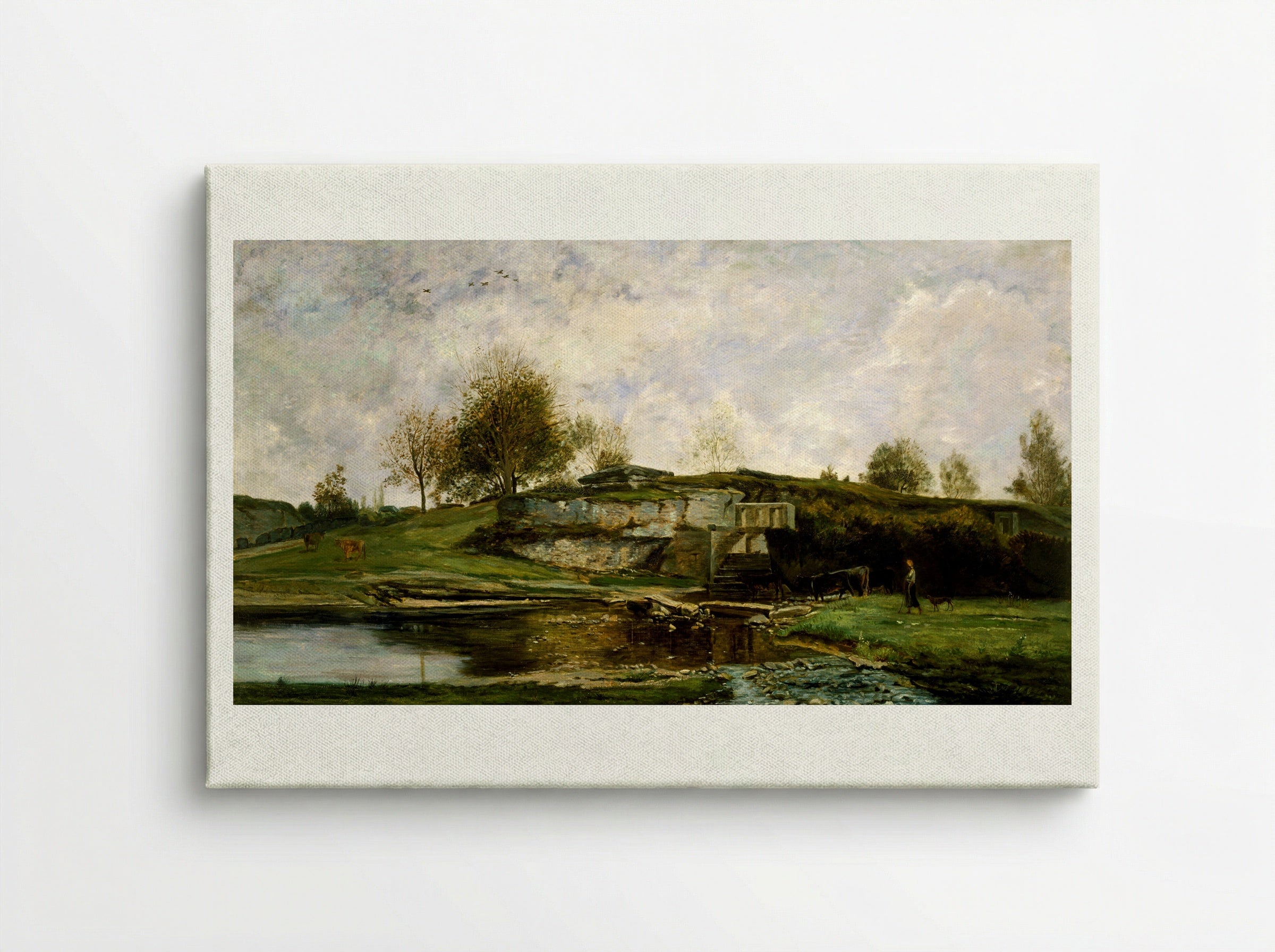 Sluice in the Optevoz Valley - Charles-François Daubigny - Canvas