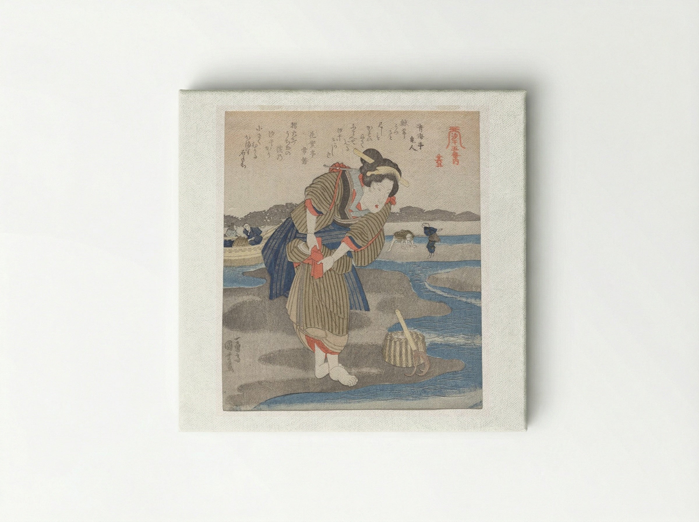 Fifth Print from A Low Tide Pentaptych - Utagawa Kuniyoshi - Canvas