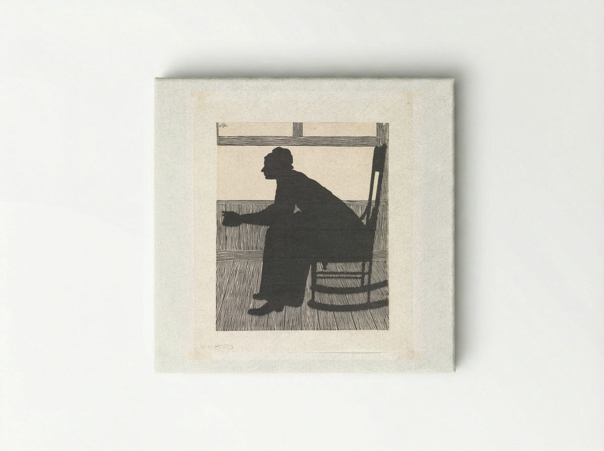 Silhouet (Vrouw in schommelstoel) - Samuel Jessurun de Mesquita - Canvas