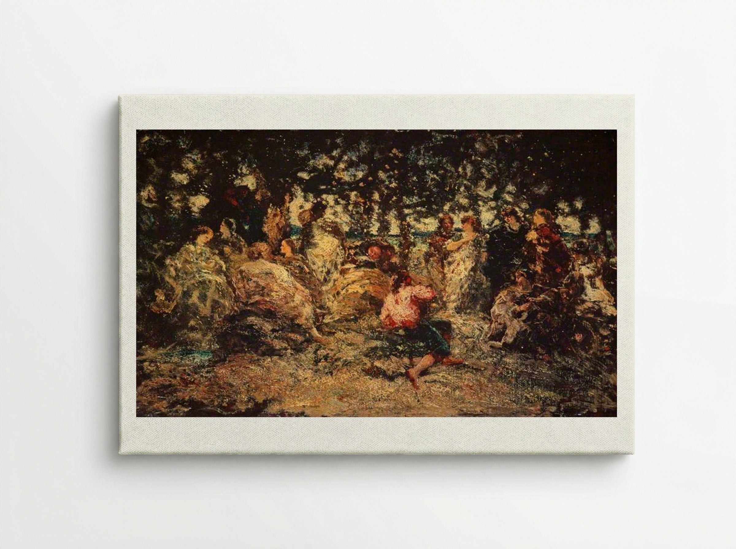 A Woodland Fête - Adolphe Monticelli - Canvas