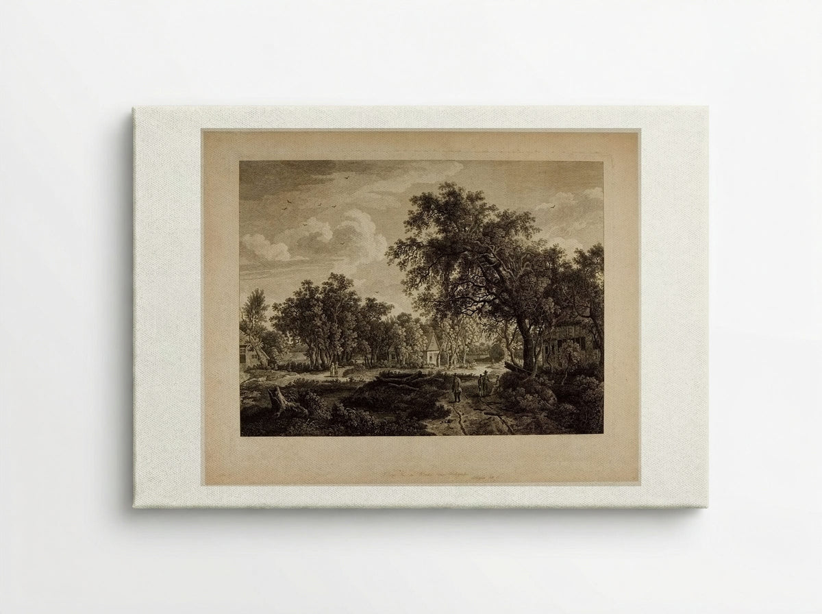 View of a Village in a Wood, near Antwerp - François Vivares - Canvas