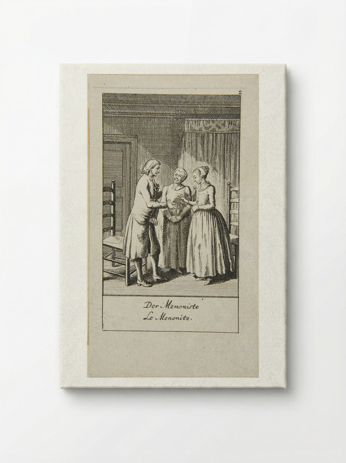 Illustration for Wedding Proposals: The Mennonite - Daniel Nikolaus Chodowiecki - Canvas
