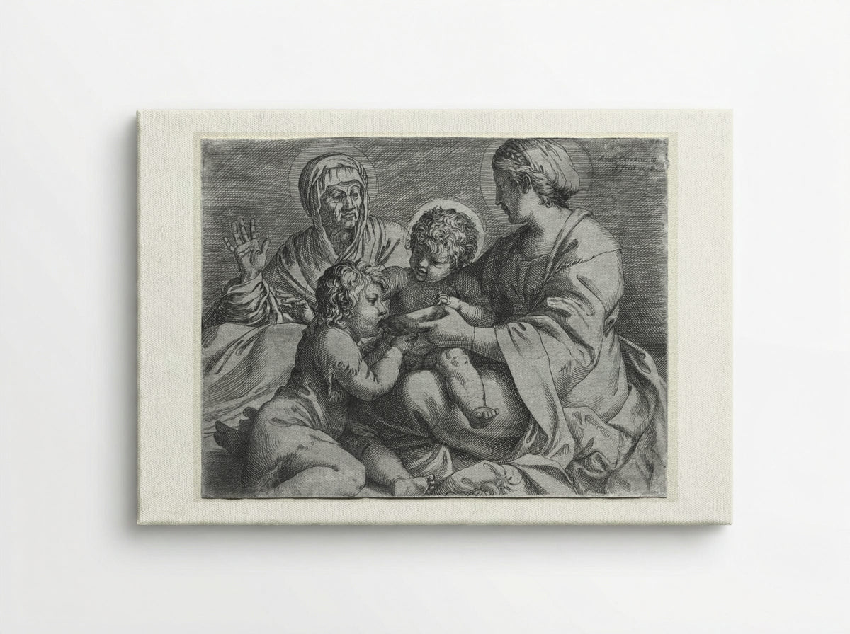 Madonna with the Bowl - Annibale Carracci - Canvas