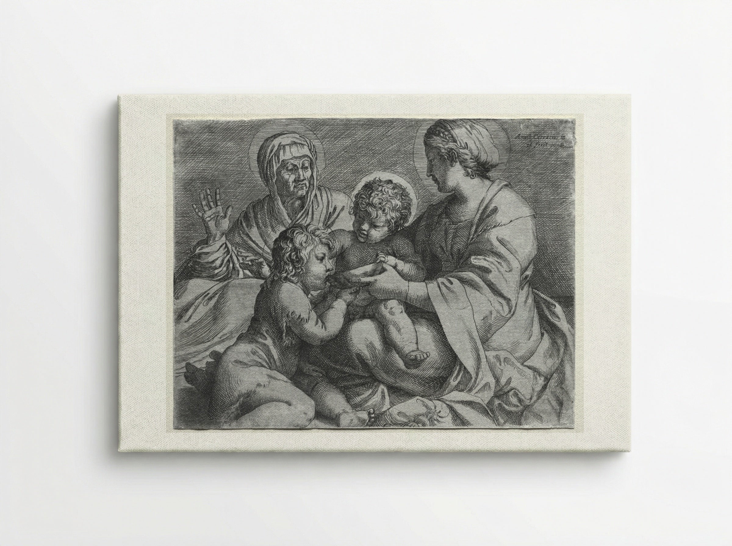 Madonna with the Bowl - Annibale Carracci - Canvas