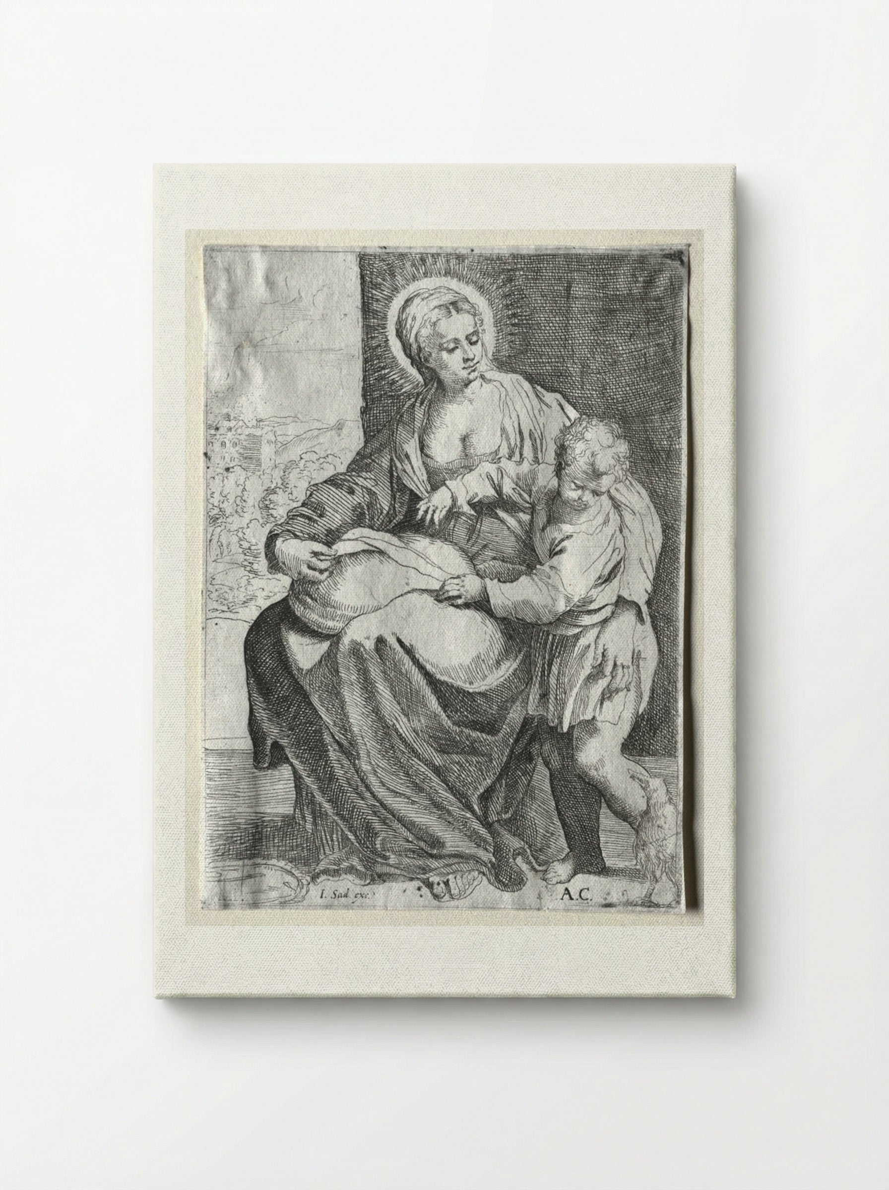 Madonna with the White Raven - Annibale Carracci - Canvas