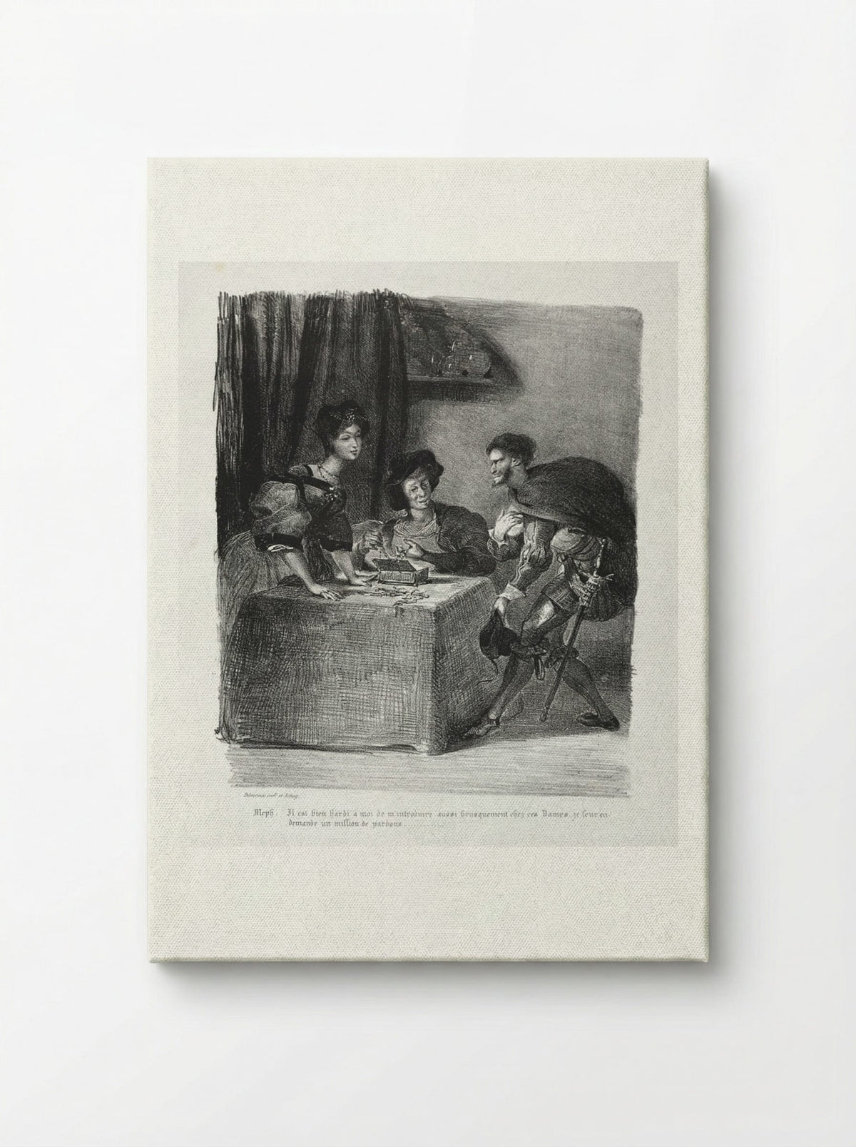 Illustrations for Faust: Méphistophélès is at Marthe - Eugène Delacroix - Canvas