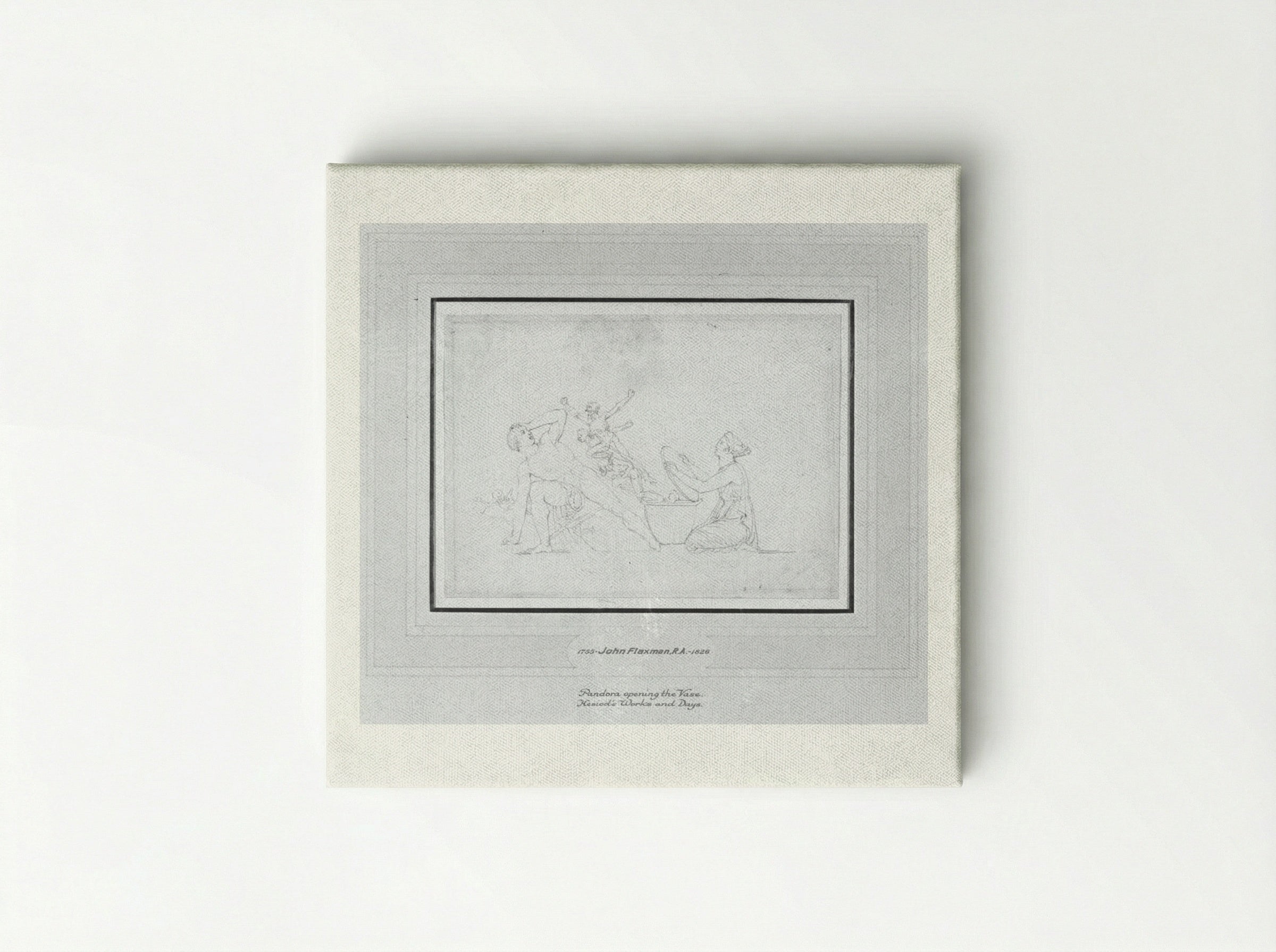 Pandora Opening the Vase (Hesiod, Works and Days) - John Flaxman - Canvas