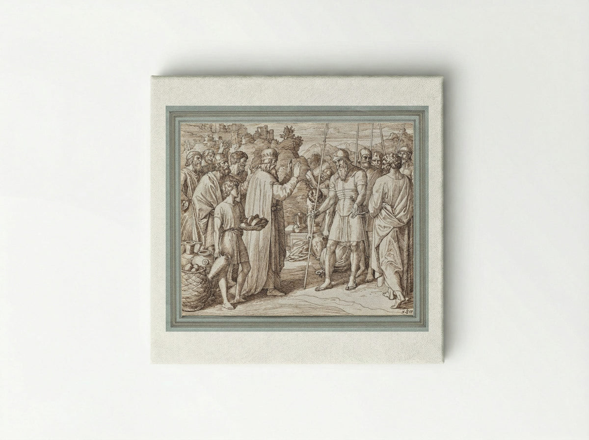 Melchizedek Blessing Abraham - Julius Schnorr von Carolsfeld - Canvas