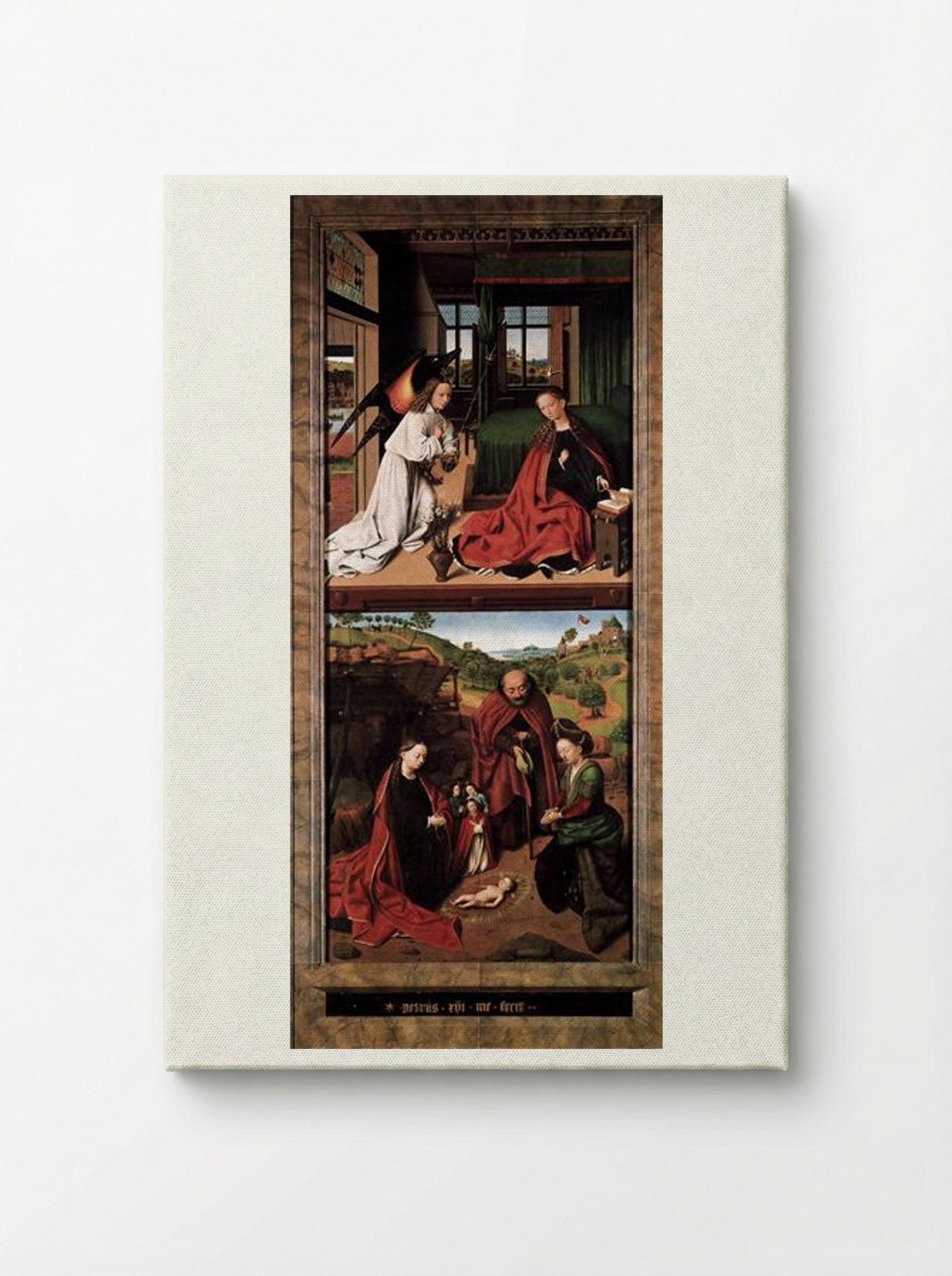 Annunciation and Nativity - Petrus Christus - Canvas