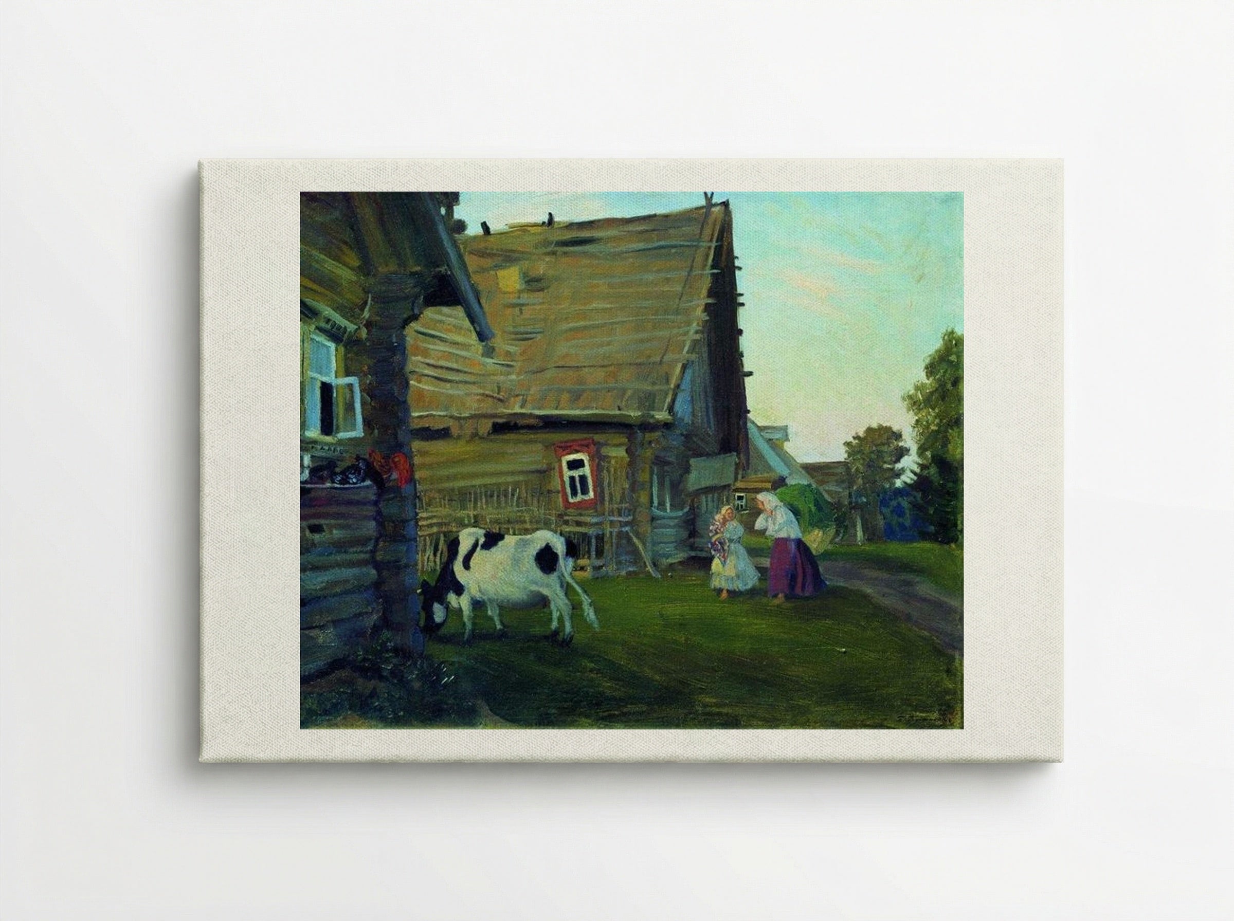 The Hut. Kostroma Province - Boris Kustodiev - Canvas