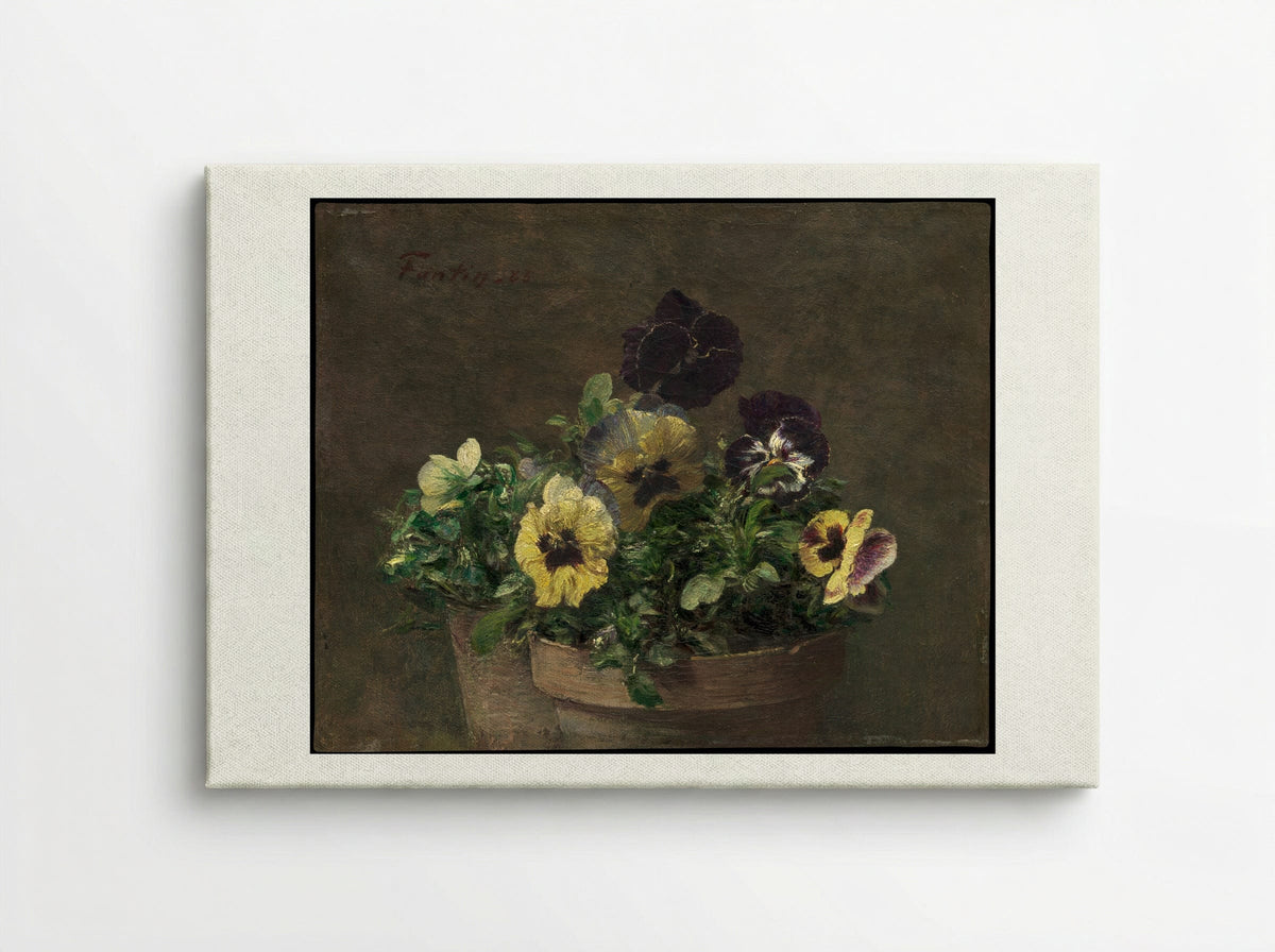 Potted Pansies - Henri Fantin-Latour - Canvas