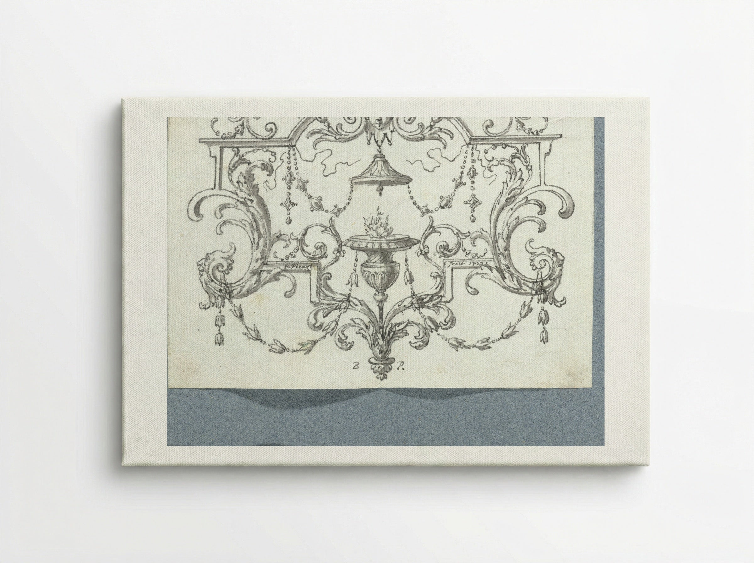 Paneelvulling met brandende lamp - Bernard Picart - Canvas