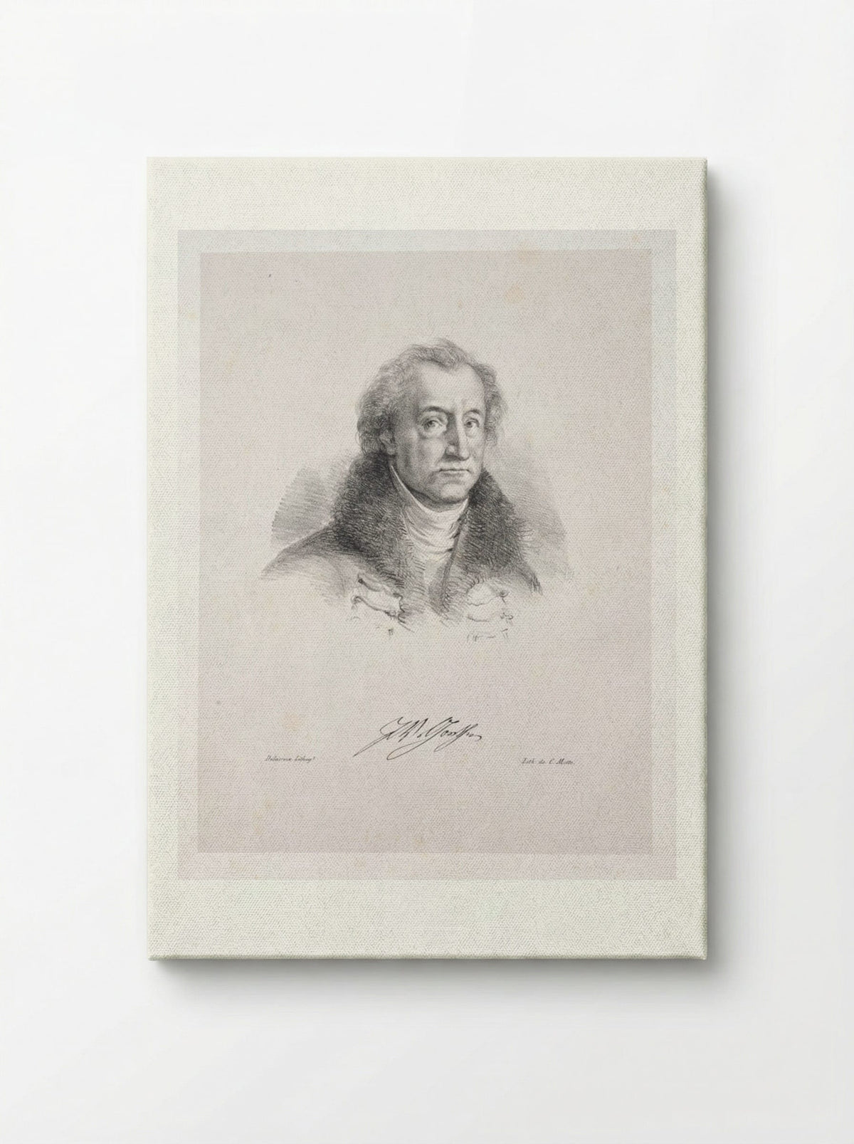 Portrait of Johann Wolfgang von Goethe - Eugène Delacroix - Canvas