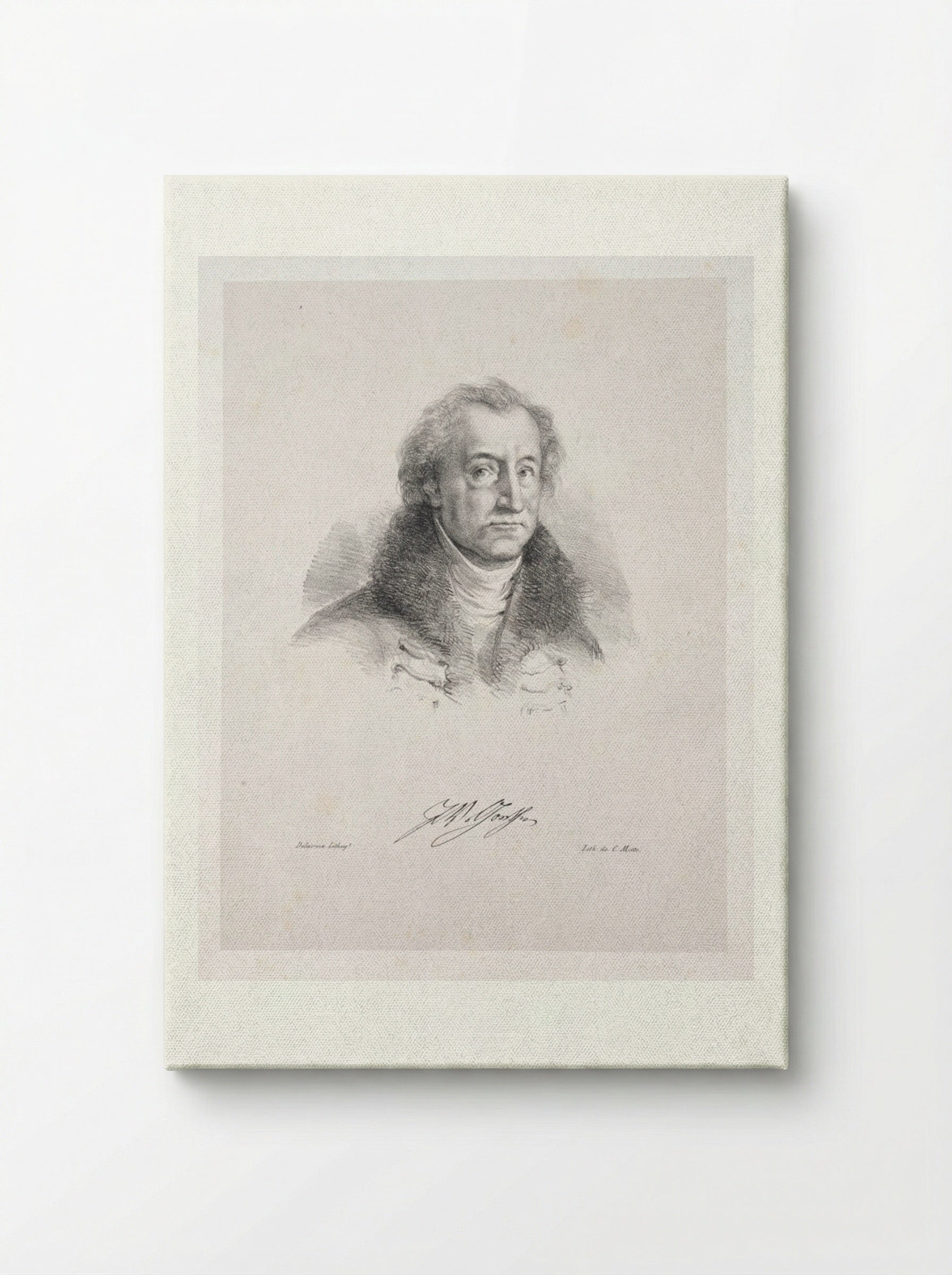 Portrait of Johann Wolfgang von Goethe - Eugène Delacroix - Canvas