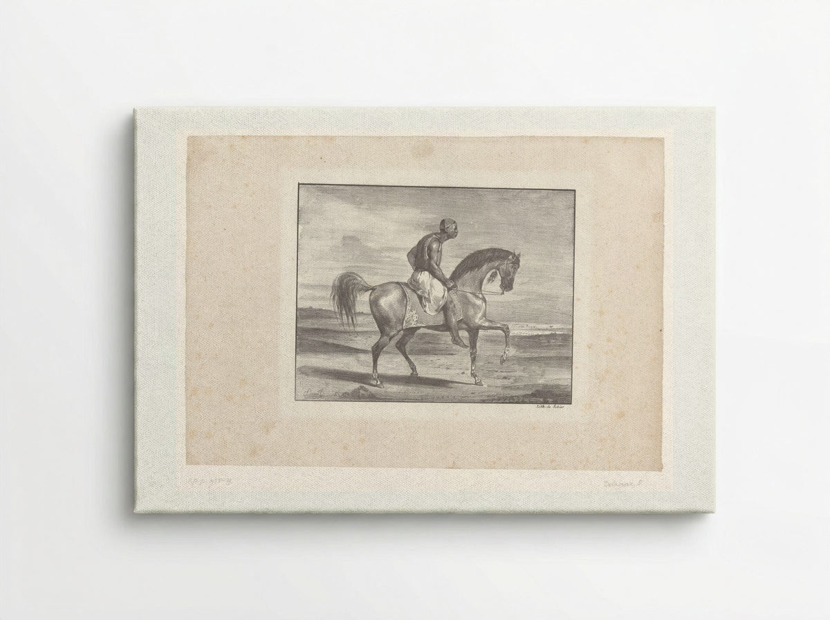 Man on Horseback in the Desert - Eugène Delacroix - Canvas