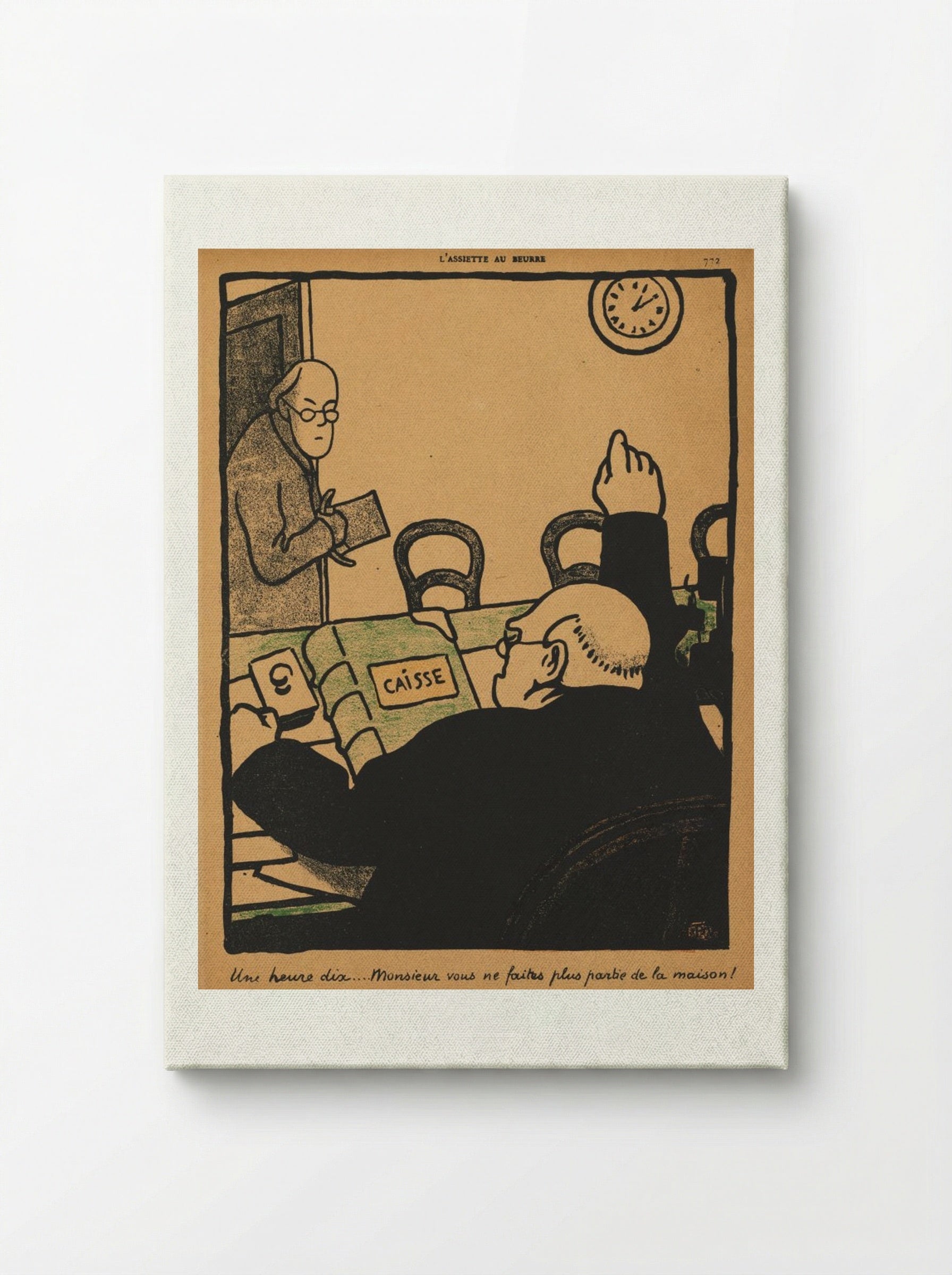 Ten past one... - Félix Vallotton - Canvas