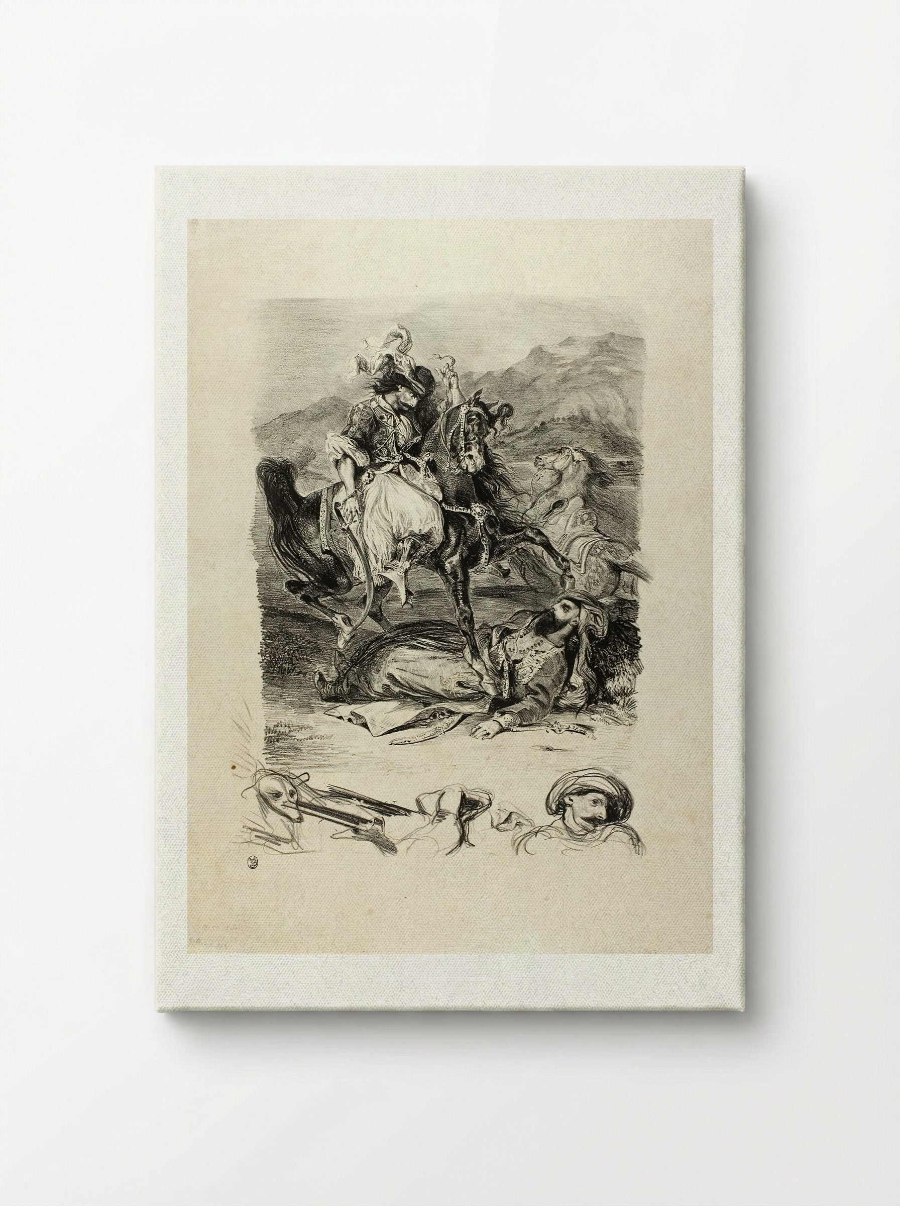 Combat Between the Giaour and the Pasha - Eugène Delacroix - Canvas