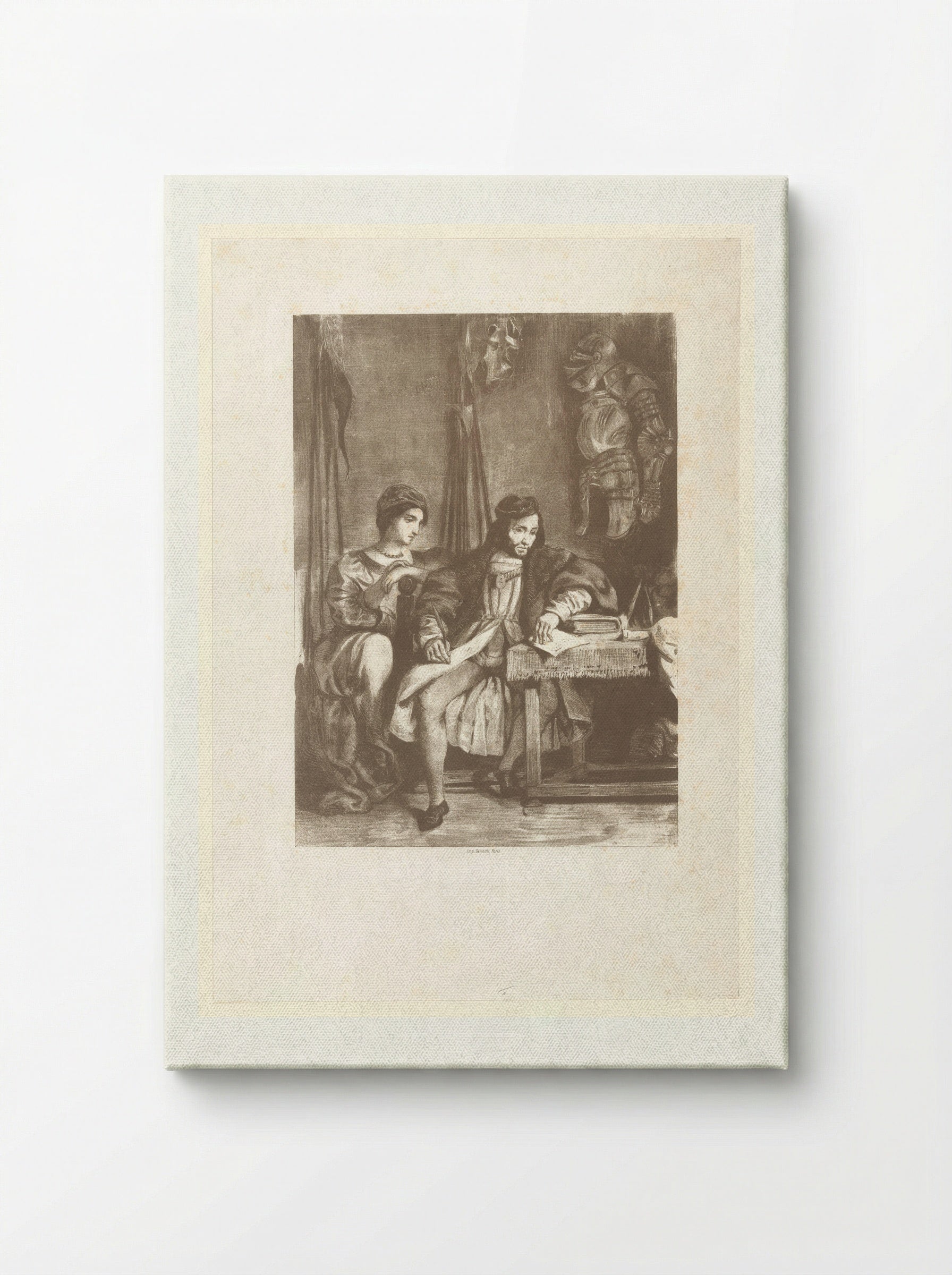 Götz von Berlichingen Writing His Memoirs - Eugène Delacroix - Canvas