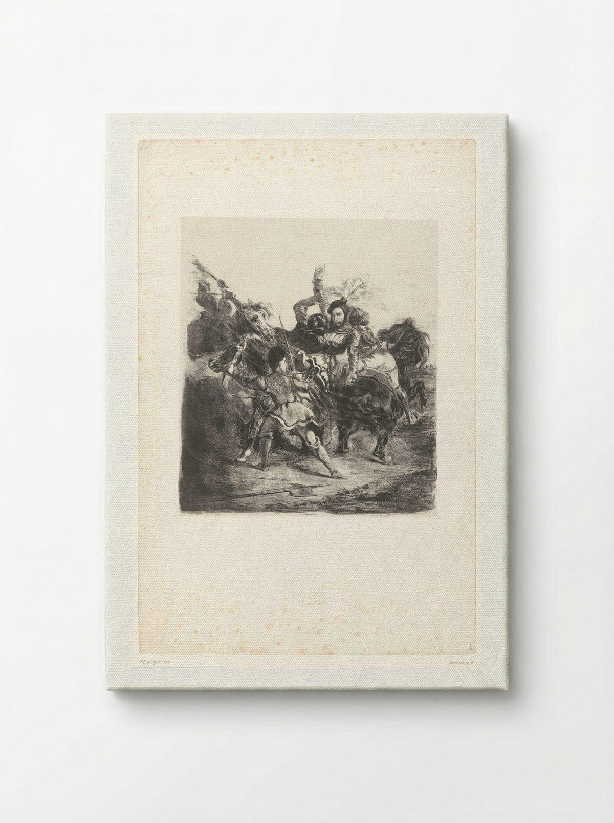 Weislingen Captured by the Men of Götz - Eugène Delacroix - Canvas