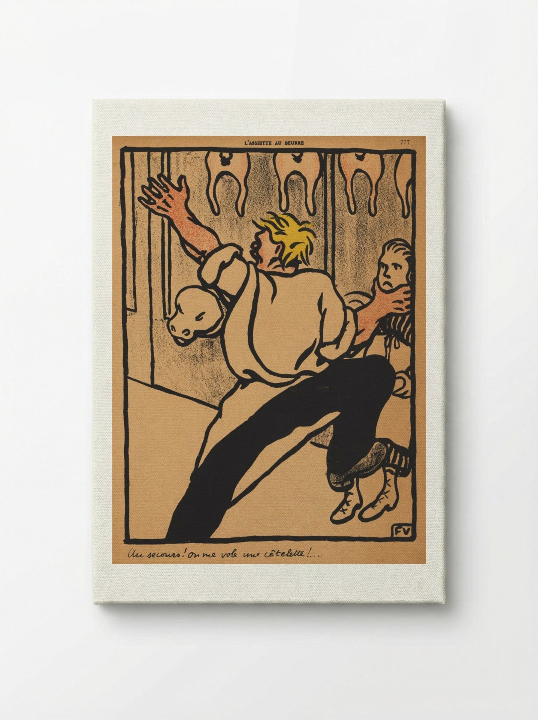 Help! My cutlet's being stolen! - Félix Vallotton - Canvas