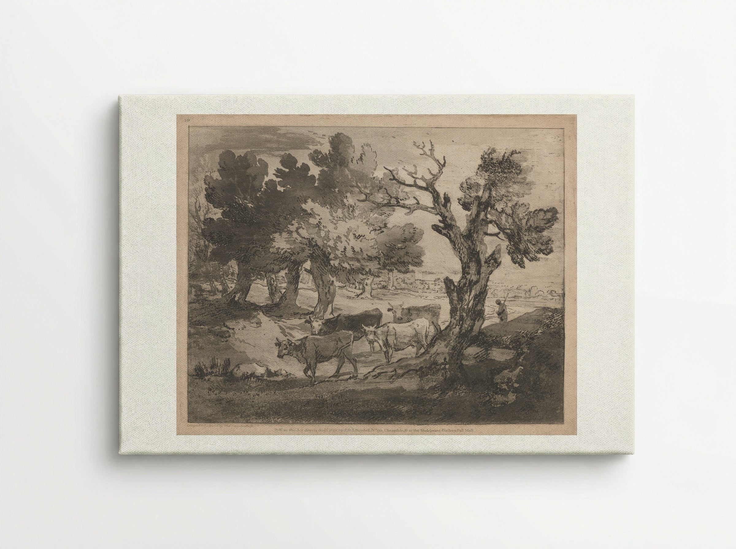 Wooded Landscape with Horseman - Thomas Gainsborough - Canvas