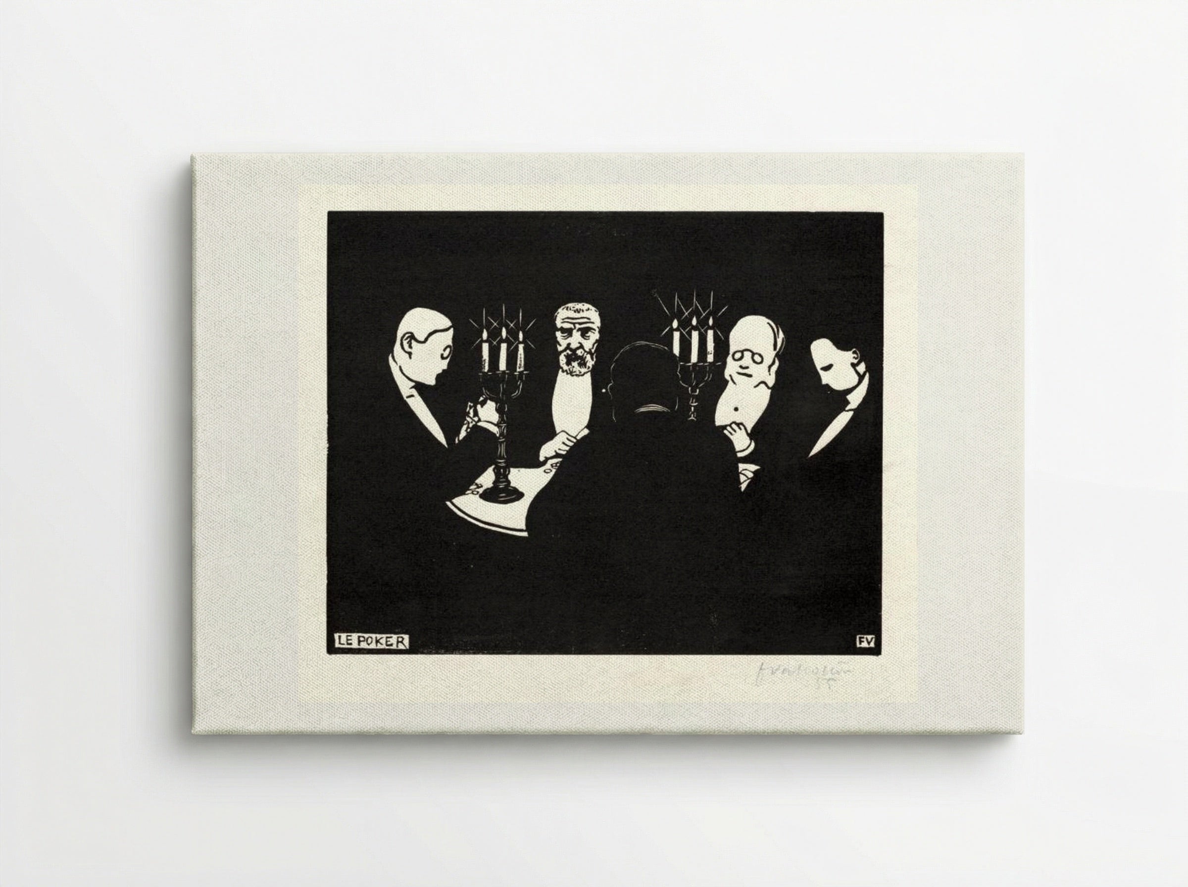Le Poker - Félix Vallotton - Canvas