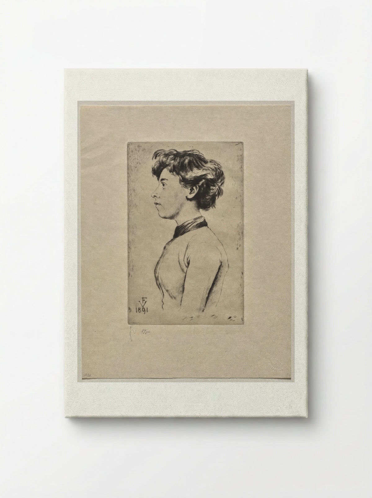 Young Girl in Profile - Félix Vallotton - Canvas
