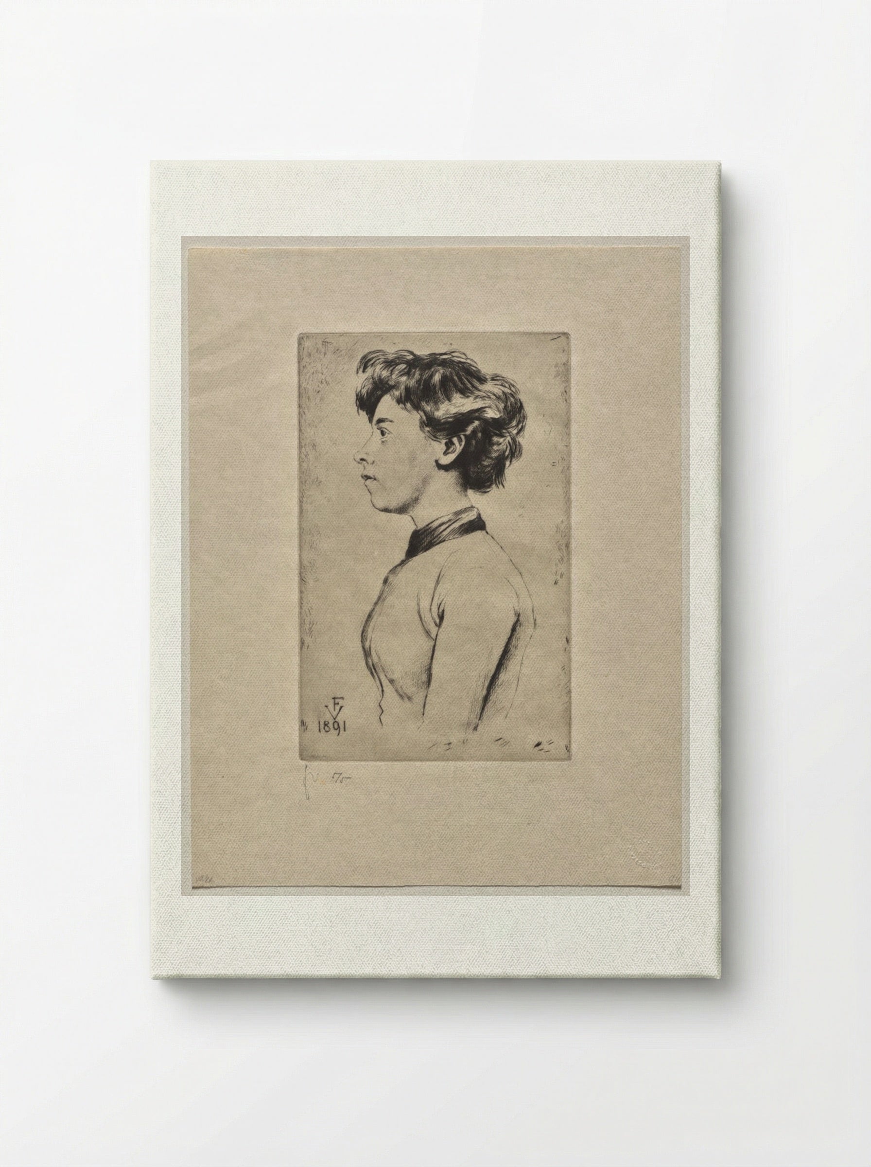 Young Girl in Profile - Félix Vallotton - Canvas