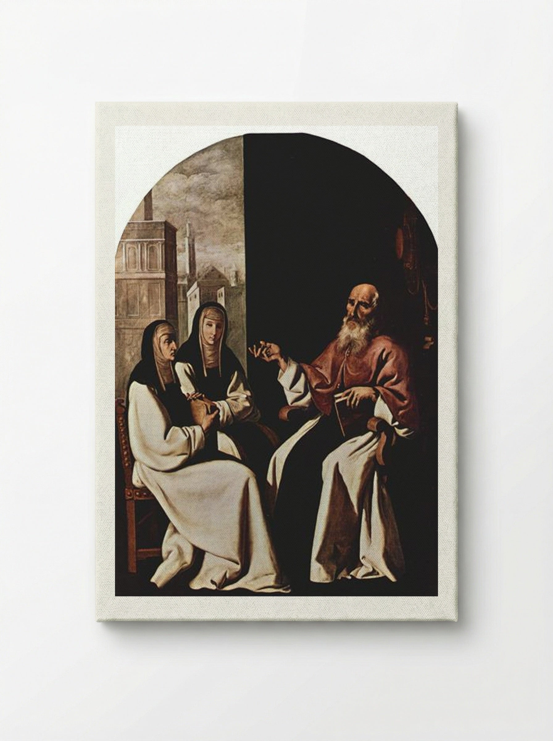St. Jerome with St. Paula and St. Eustochium - Francisco de Zurbarán - Canvas