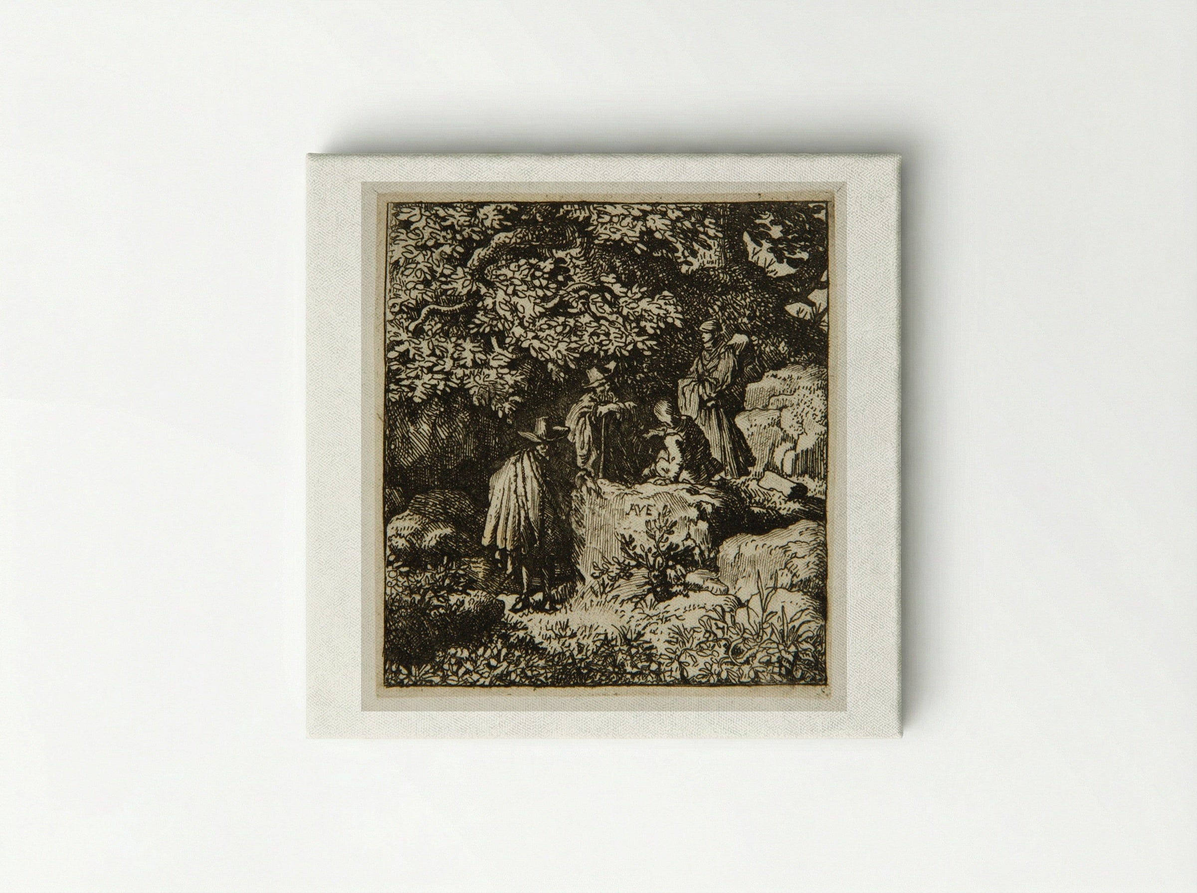 Four Figures under a Tree - Allart van Everdingen - Canvas