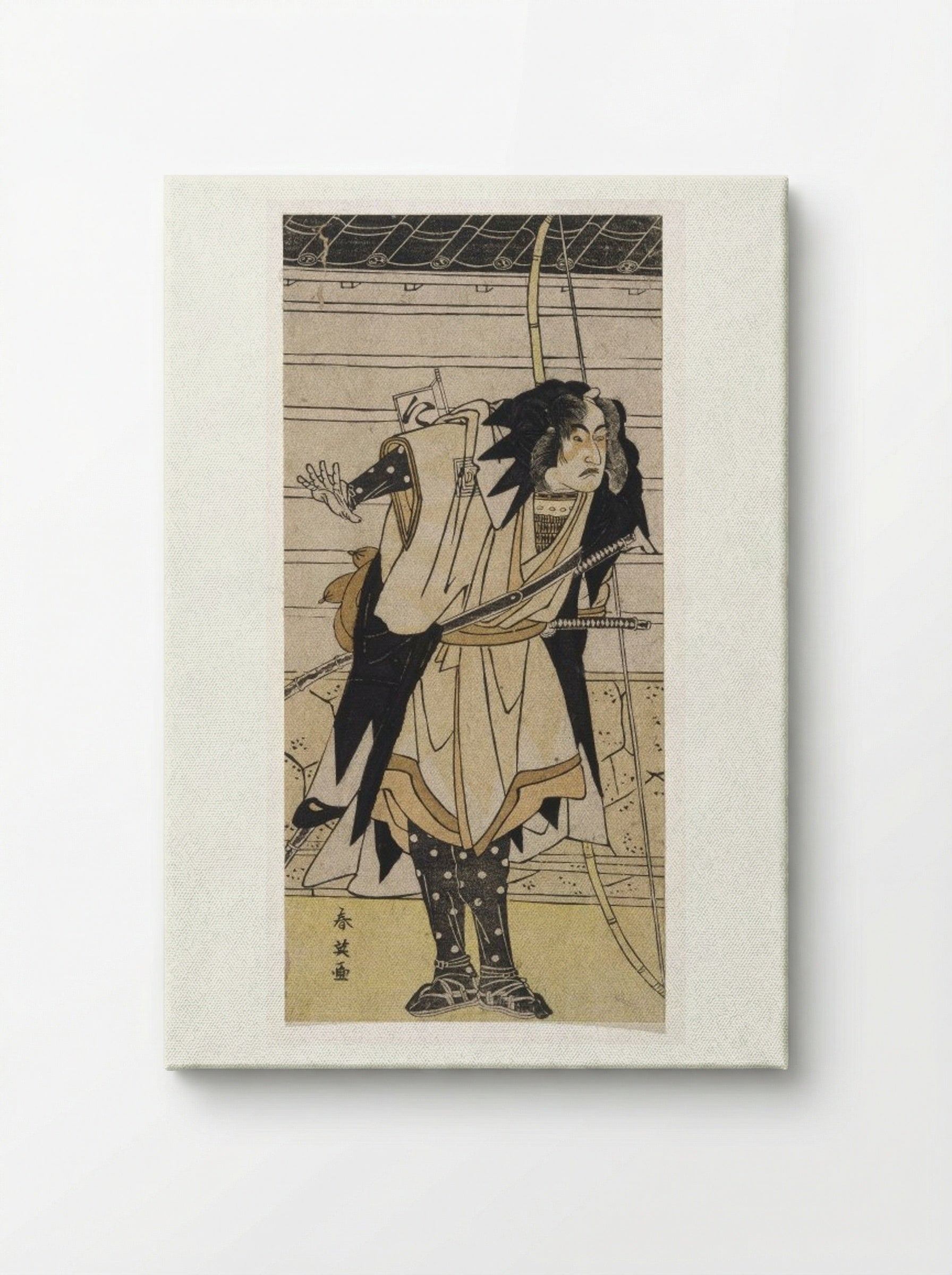 The Actor Ichikawa Danzō IV in the Role of Ono Sadakurō - Katsukawa Shun'ei - Canvas