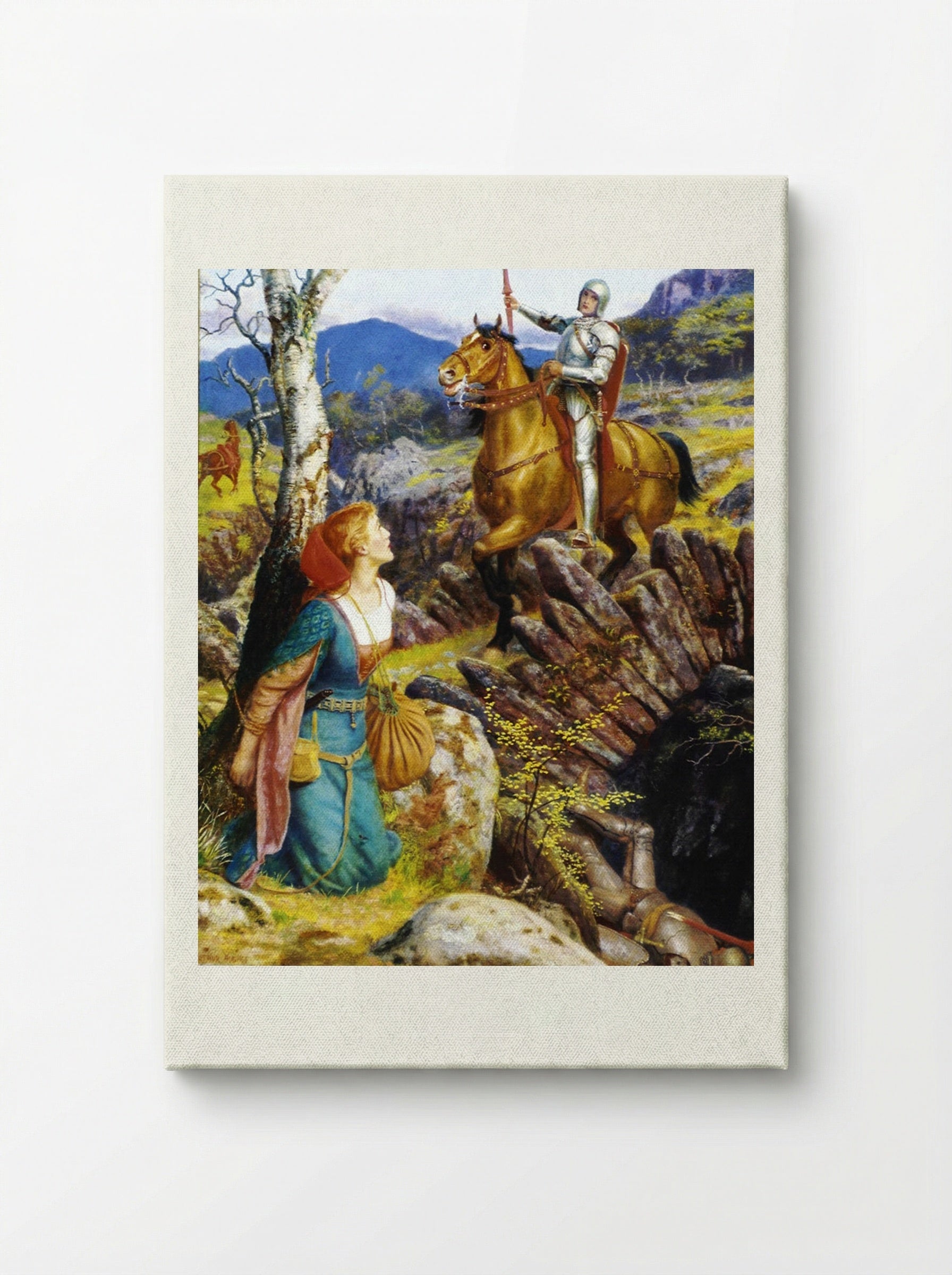 The Overthrowing of the Rusty Knight - Arthur Hughes - Canvas