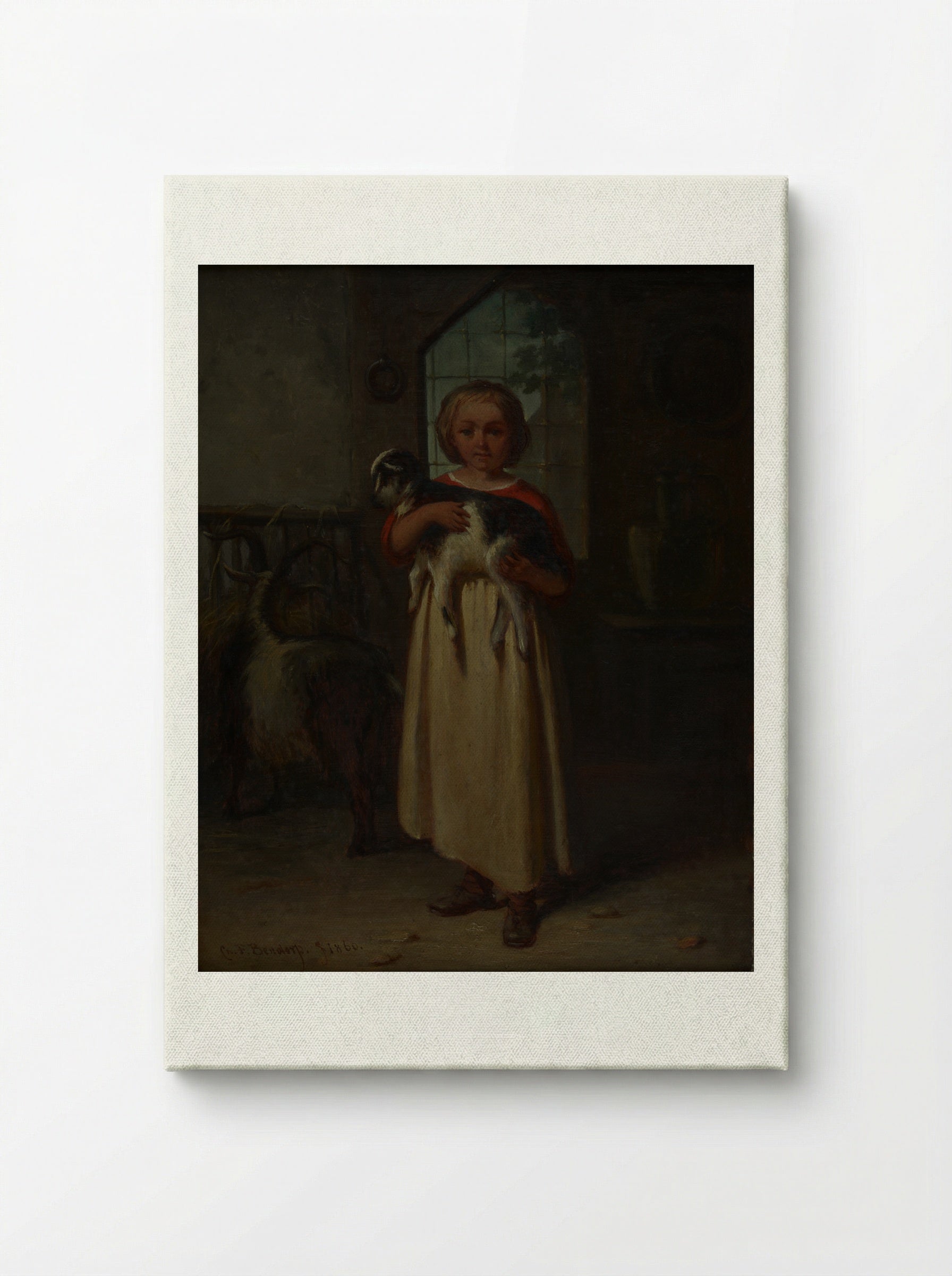 Girl with a Kid - Carel Frederik Bendorp (I) - Canvas