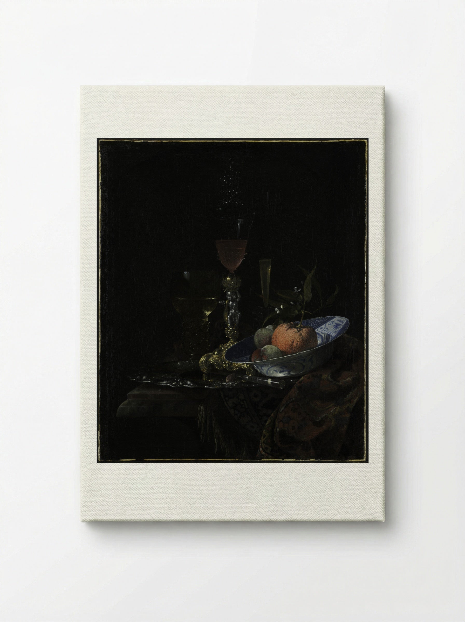Still-Life with Chinese Porcelain Bowl - Willem Kalf - Canvas