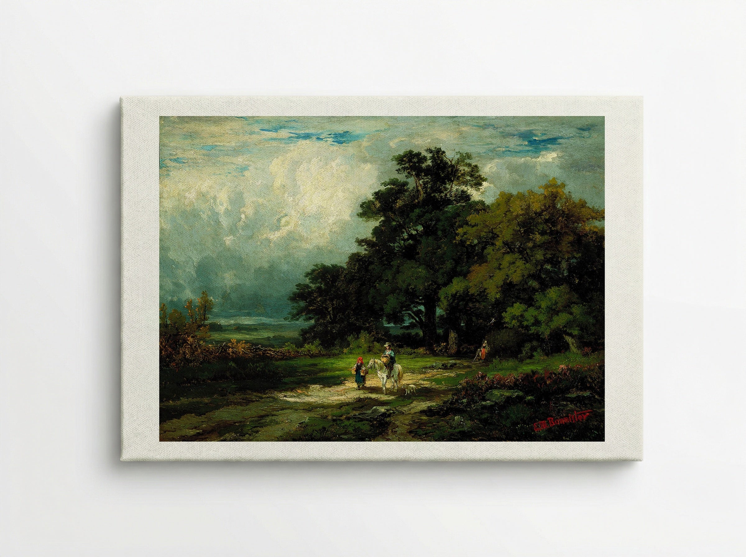 Man on a Horse - Edward Mitchell Bannister - Canvas