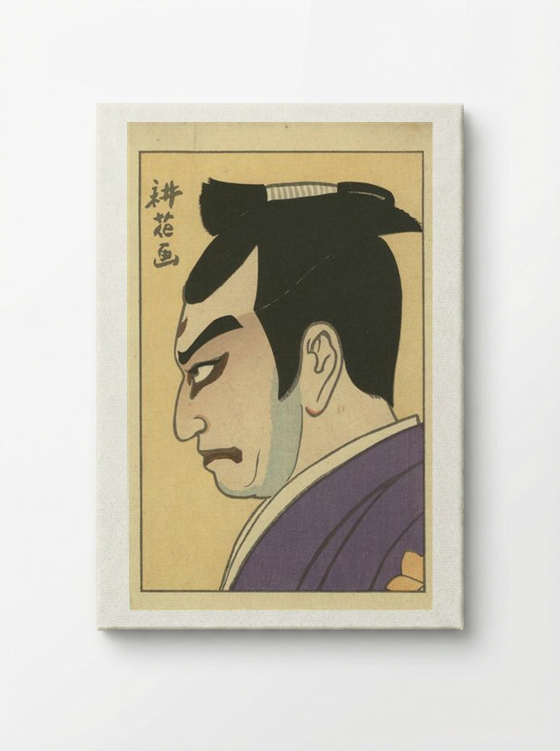 Kōshirō in the role of Mitsuhide - Yamamura Toyonari - Canvas