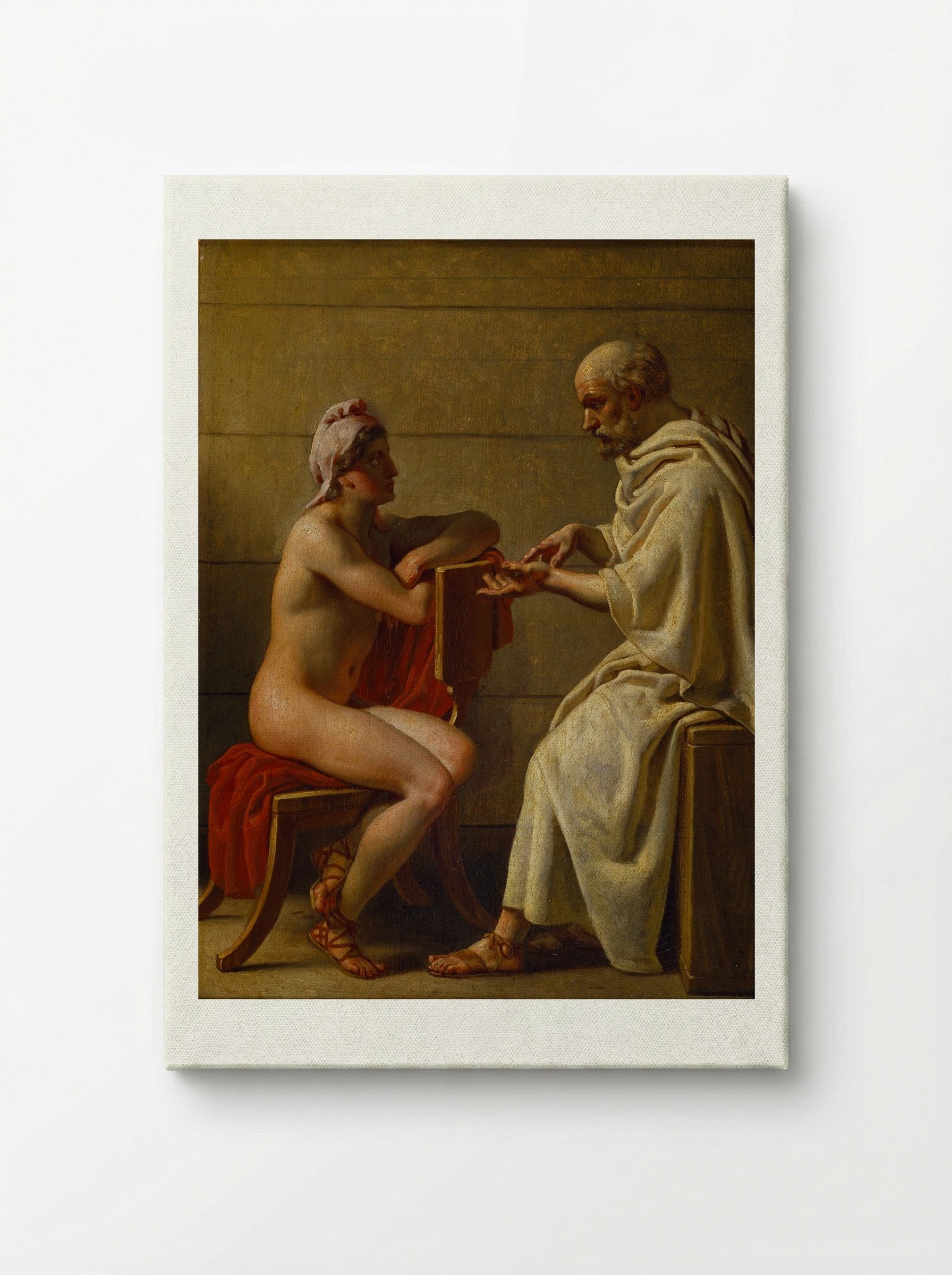 Socrates and Alcibiades - Christoffer Wilhelm Eckersberg - Canvas