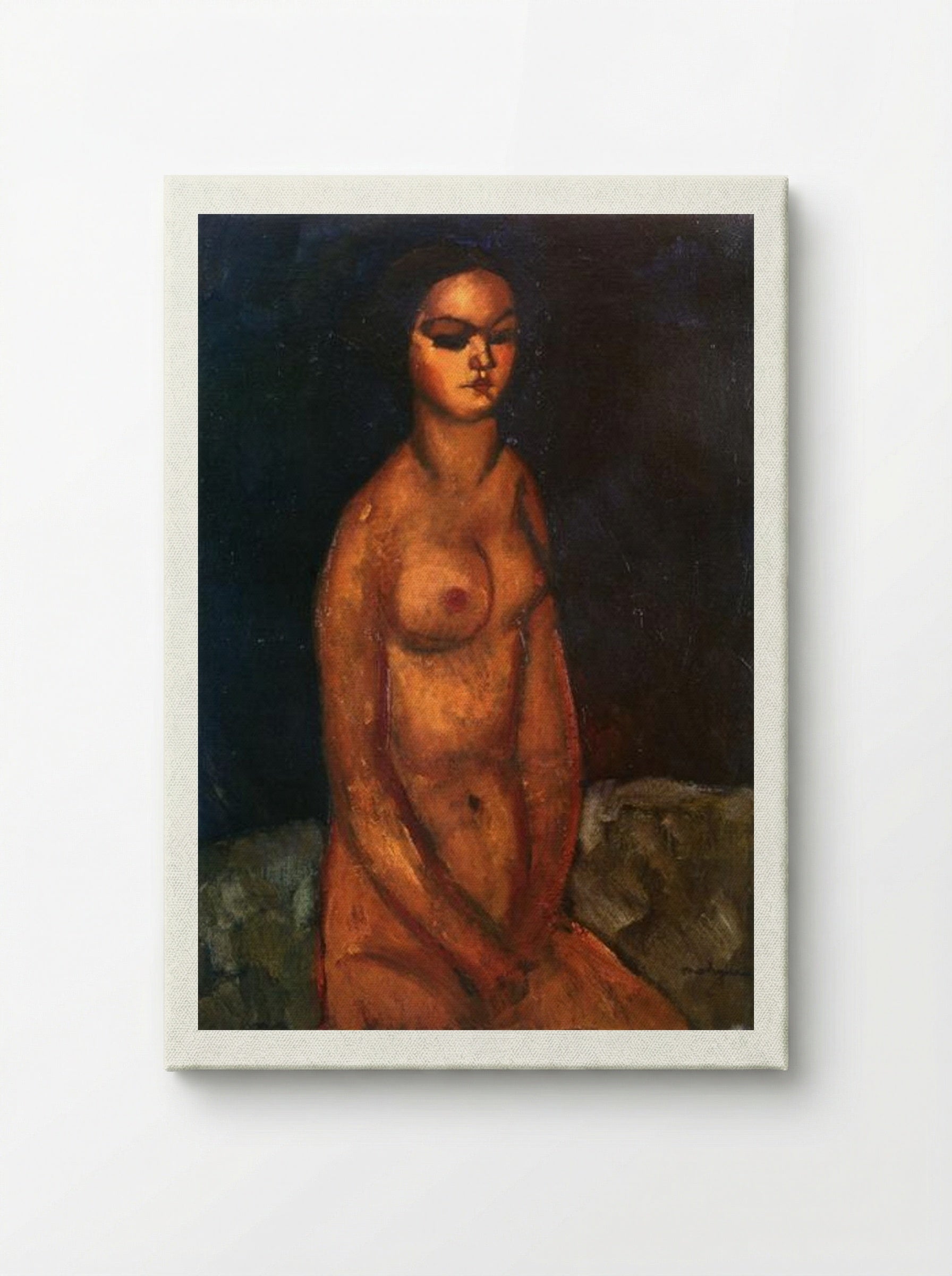 Seated Nude Looking Down - Amedeo Modigliani - Canvas
