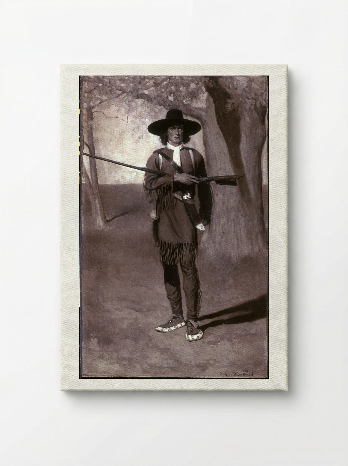 Scouting with Daniel Boone - Norman Rockwell - Canvas