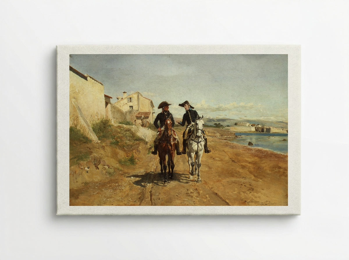 A General and His Aide-de-camp - Ernest Meissonier - Canvas