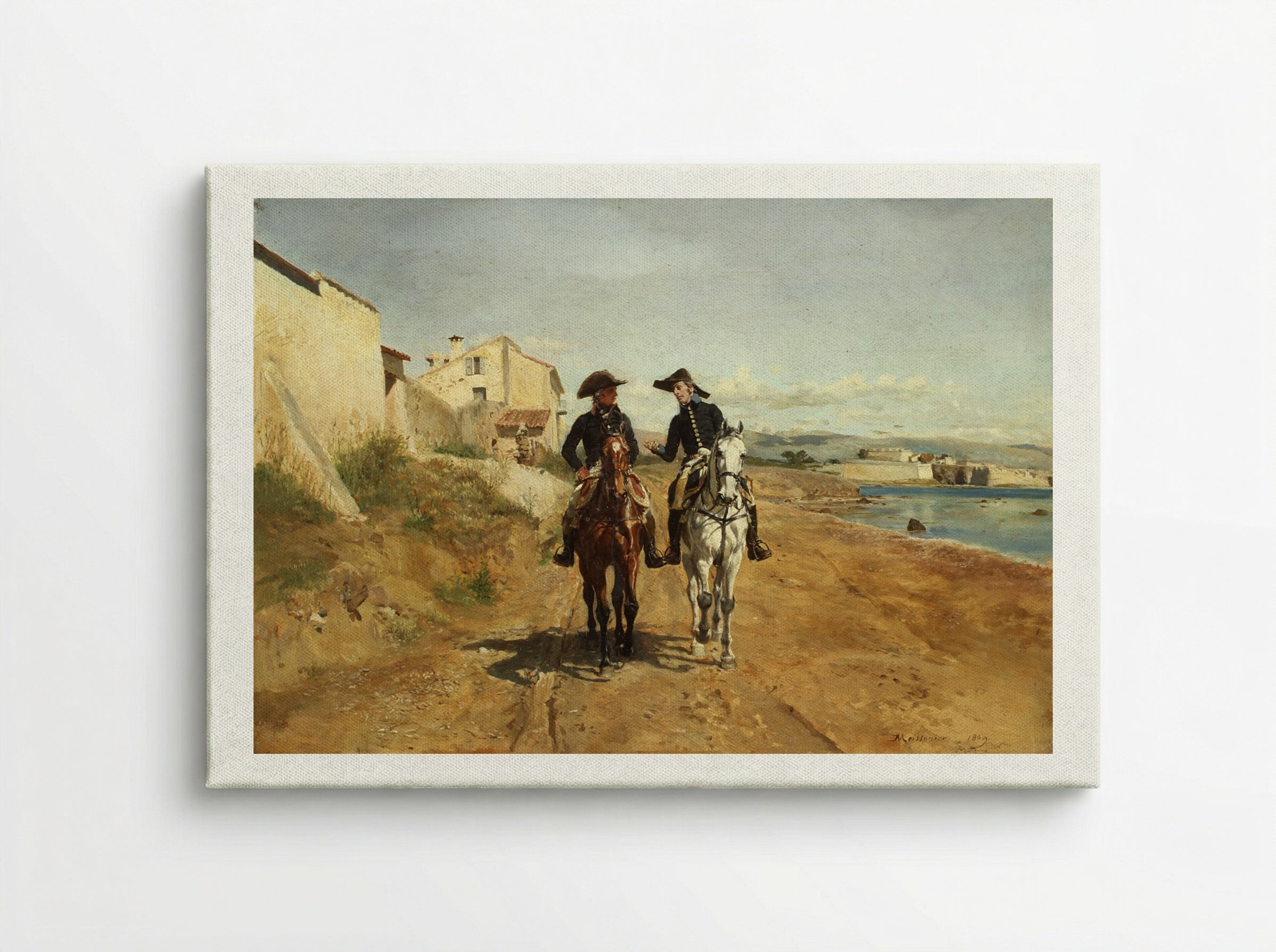 A General and His Aide-de-camp - Ernest Meissonier - Canvas